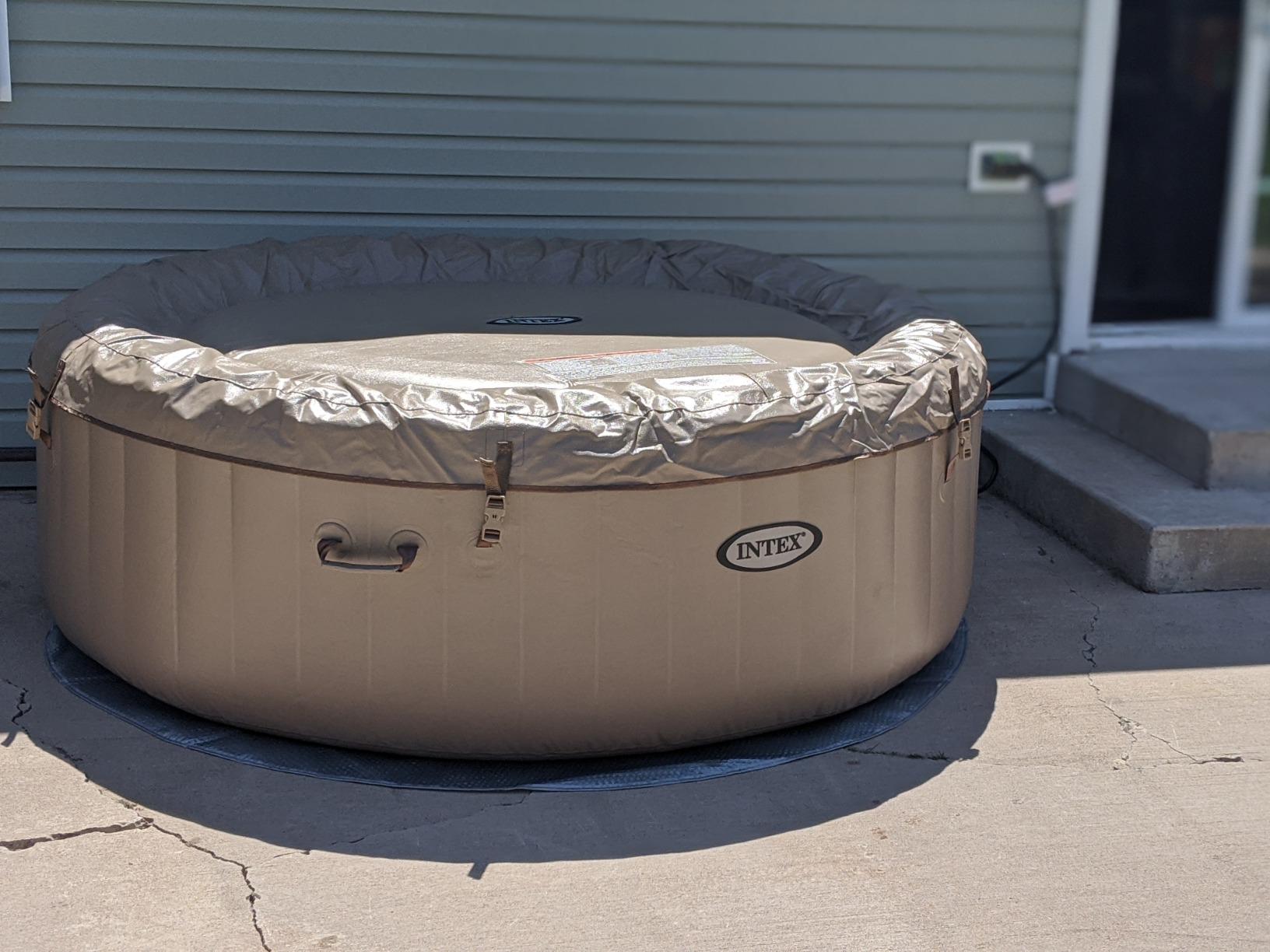 INTEX 28425E PureSpa Bubble Massage, Inflatable Spa Set, Tan, 4-Person customer photo 1
