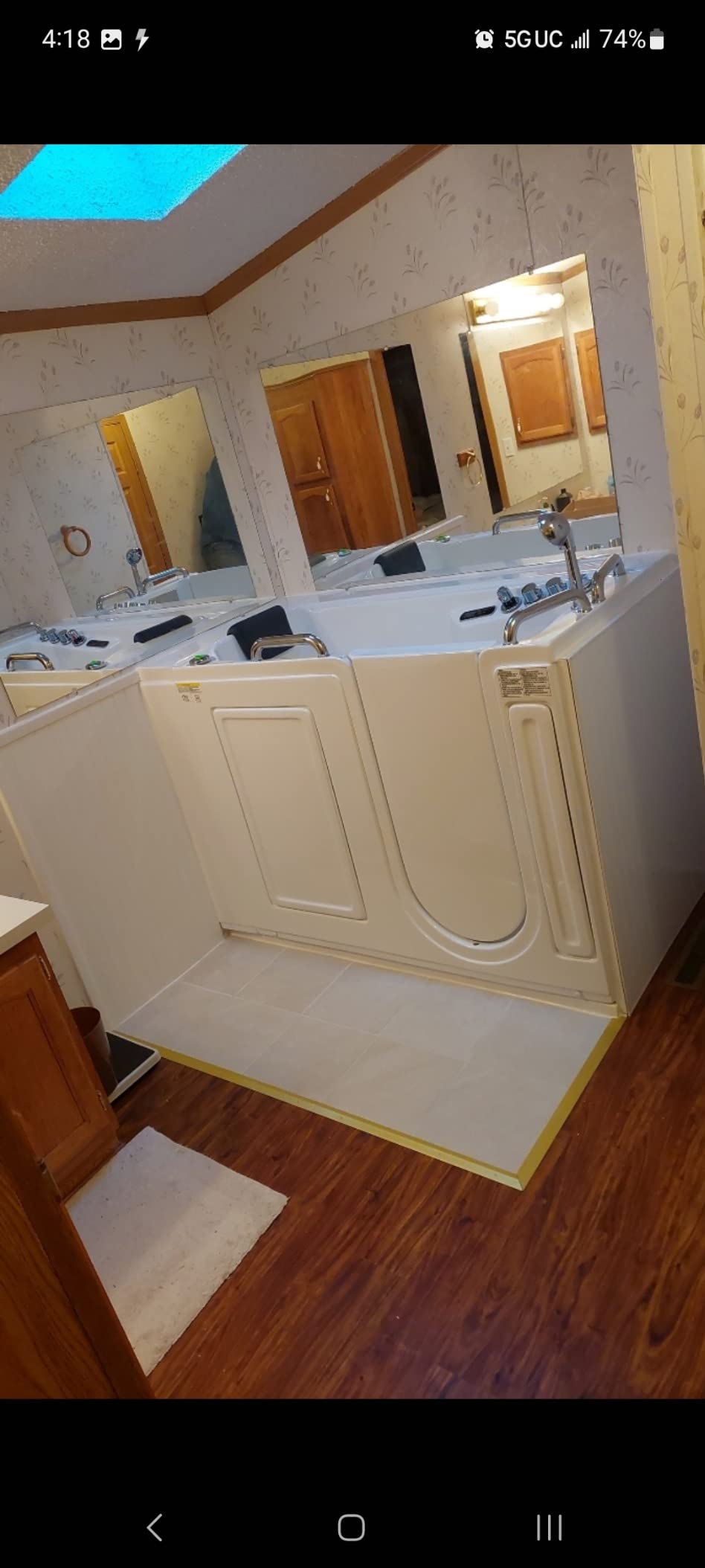 ANZZI Walk In Tub, 27 X 53 In, Left Drain, 12 Whirlpool & 18 Air Jets customer photo 2