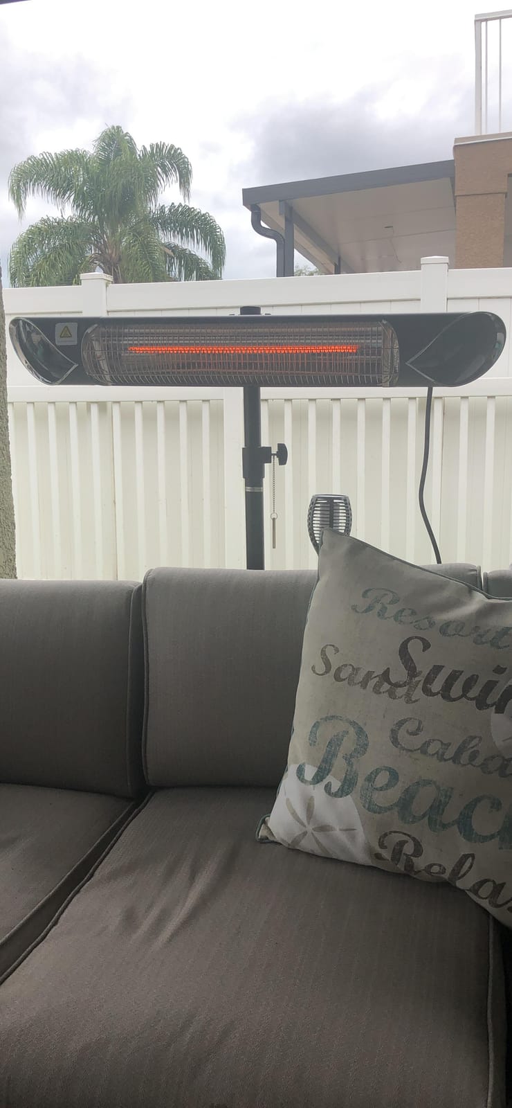 Briza Infrared Electric Patio Heater - Indoor/Outdoor Heater - Portable Wall/Garage Heater - 1500W - use with Stand - Mount to Ceiling/Wall) customer photo 1