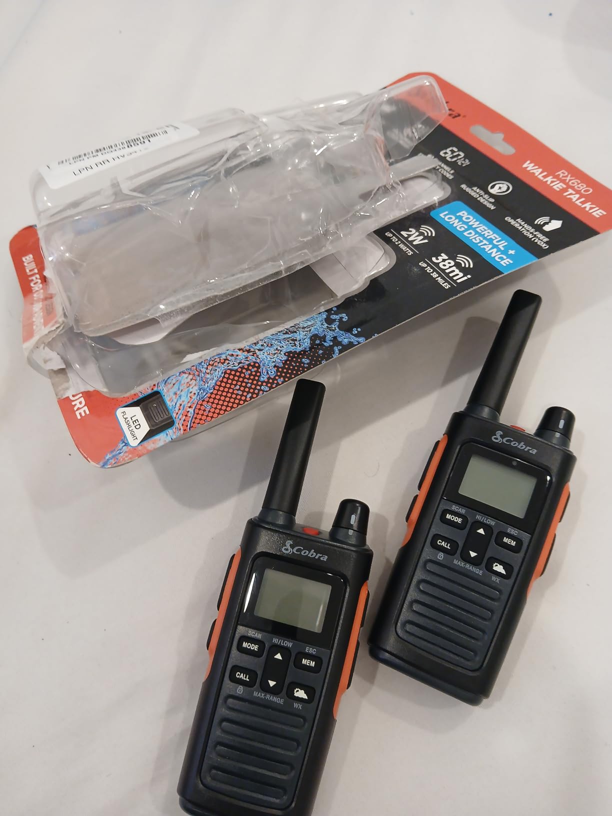 Cobra RX680 Walkie Talkies (2-Pack), IP54 Water Resistant Design customer photo 1