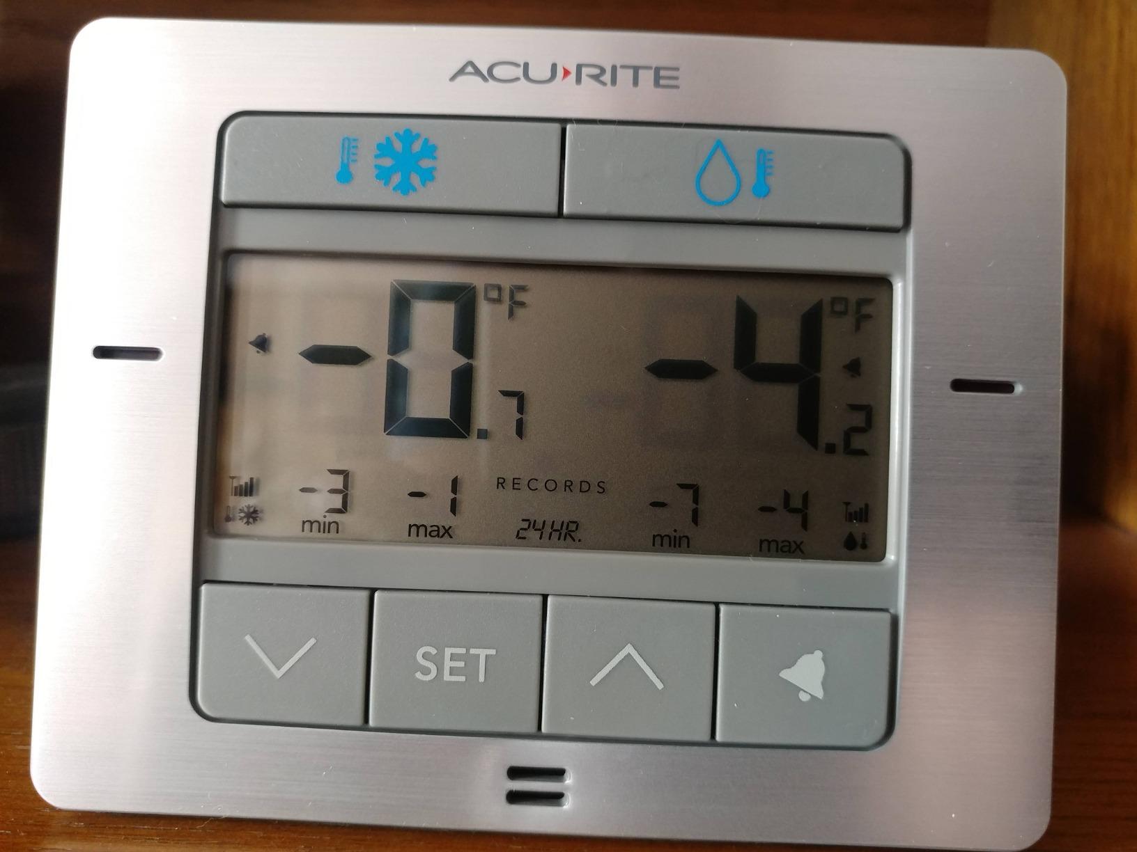 AcuRite Digital Wireless Fridge and Freezer Thermometer with Alarm, Max/Min Temperature for Home and Restaurants (00515M) 4.25