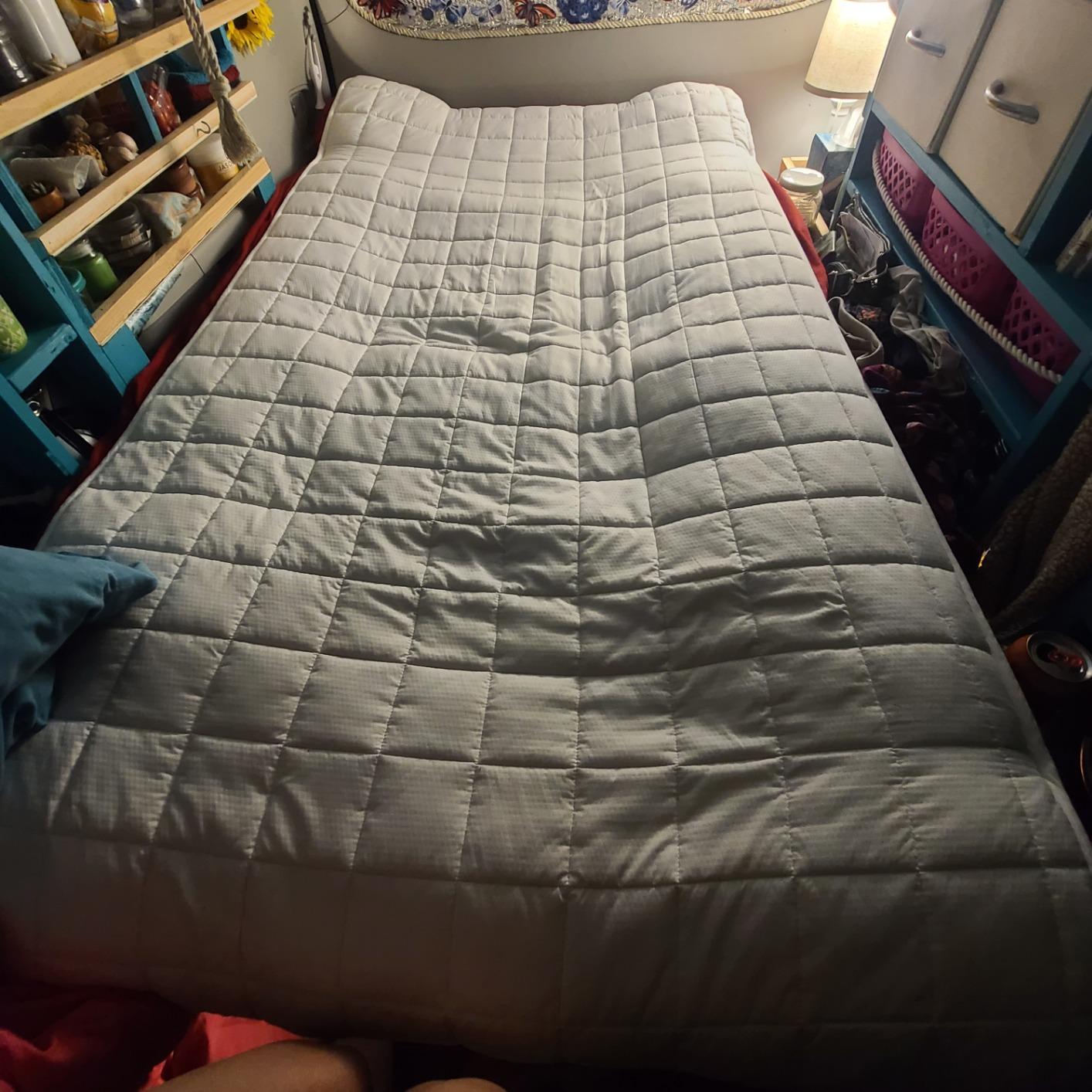 Full Size Mattress Pad Protector Topper - Microfiber Breathable Cover with Elastic Straps (8