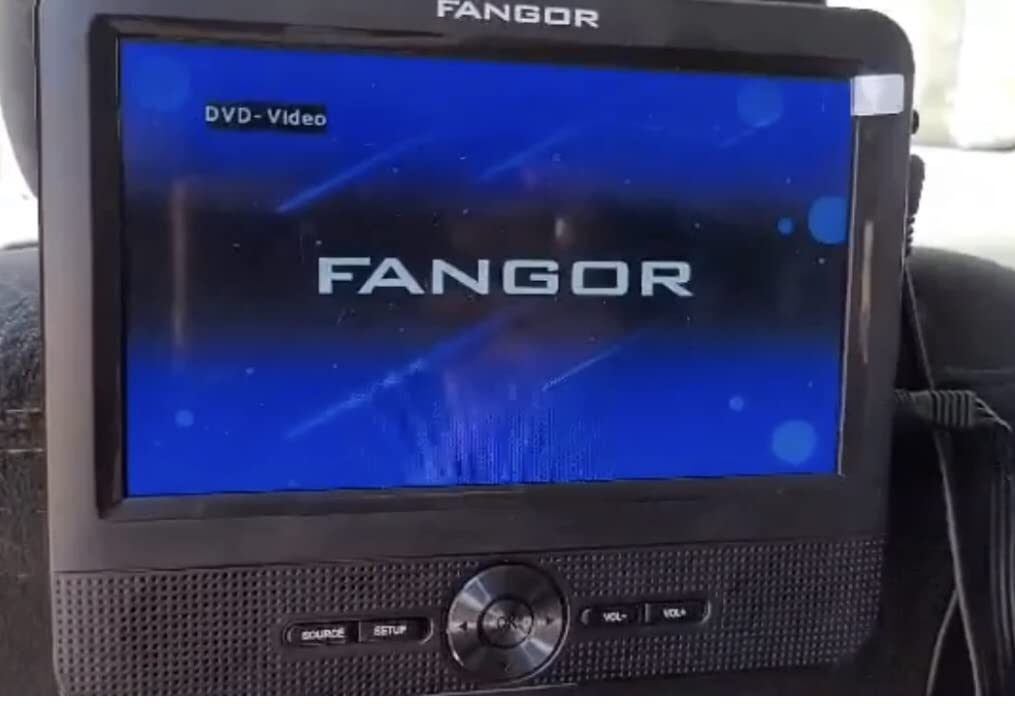 FANGOR 7.5 Inch Dual Car DVD Player, Portable Headrest Video Player for Car with 5 Hours Rechargeable Battery, Last Memory, AV Out/in, Support USB/SD/Sync TV, All Regions (1 Player+1 LCD Screen) customer photo 1