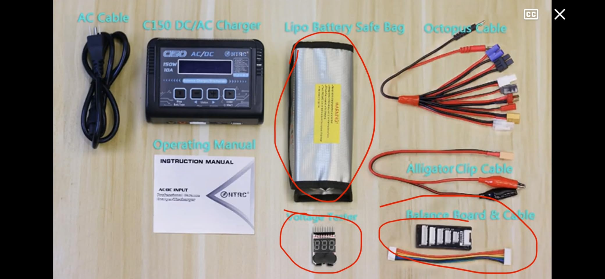 Lipo Battery Charger, 1-6S Balance Charger Discharge 150W 10A AC/DC for Li-Po Li-Hv Ion Fe NiMH NiCd Pb Hobby Batteries With Deans/Tamiya/JST/EC3/HiTec Connectors Cable Power Supply customer photo 2