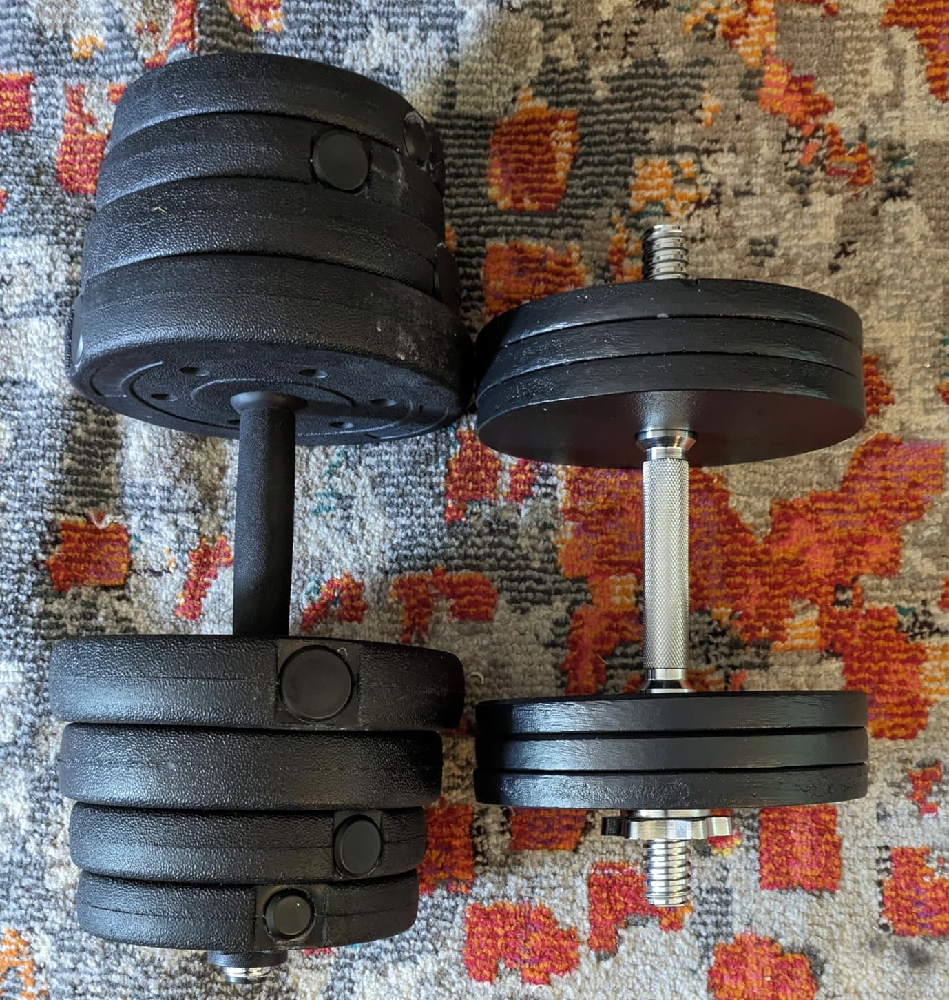 Yaheetech Adjustable Dumbbell Set Free Weights with Spinlock Collars, Black customer photo 1