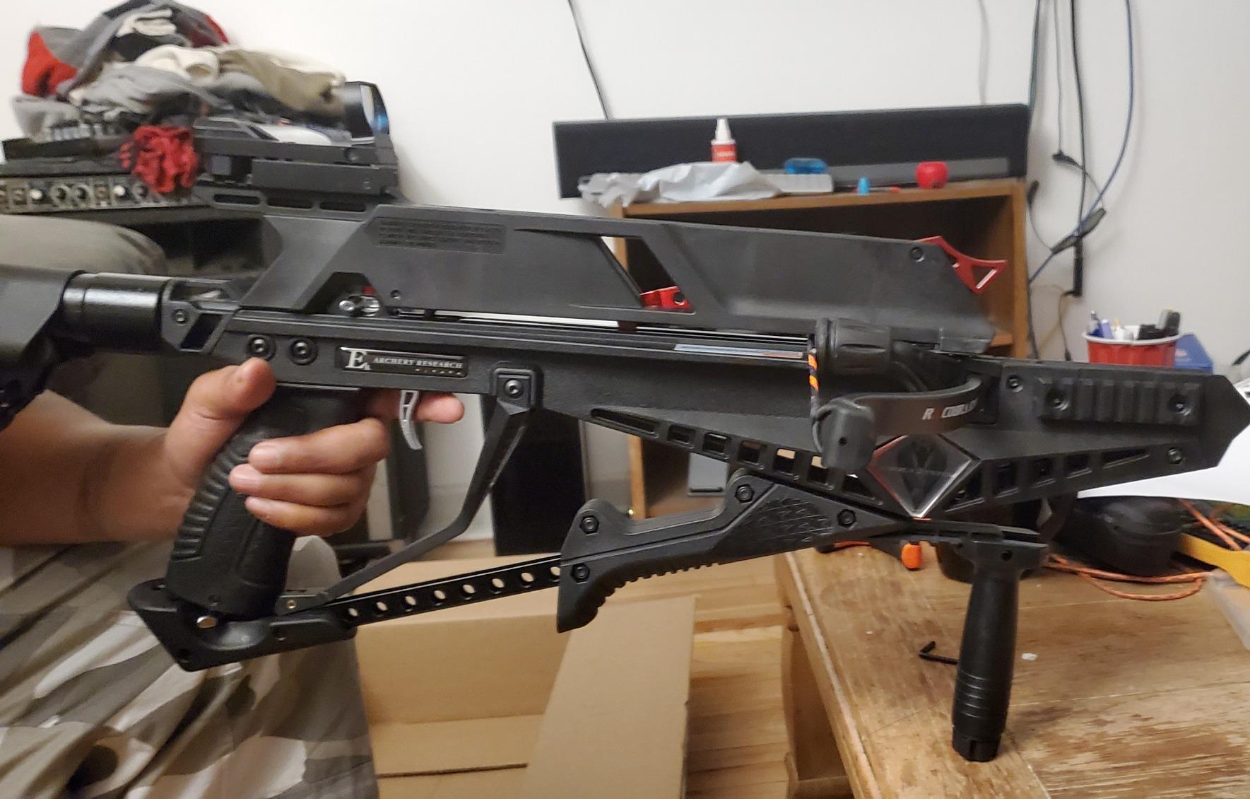 EK Archery Repeating Adder Crossbow 130 lb Cross Bow with 5 Shot auto-loading Magazine Includes 15 Carbon Arrows Bolts. Urban Preppers, Bushcraft, Home Defense, Target Shooters, Small Game Bow Hunting customer photo 2