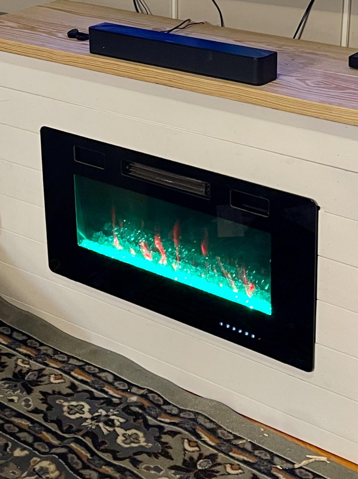 Antarctic Star 36 Inch Electric Fireplace in-Wall Recessed and Wall Mounted, Fireplace Heater and Linear Fireplace with Multicolor Flame, Timer, 750/1500W Control by Touch Panel & Remote customer photo 2