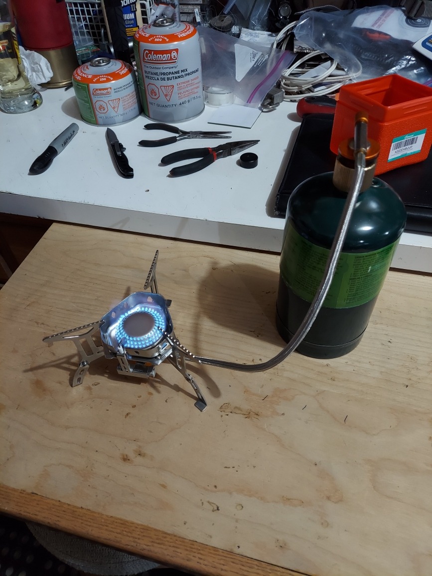 Odoland 3500W/6800W Windproof Camp Stove Camping Gas Stove with Fuel Canister Adapter, Piezo Ignition, Carry Case, Portable Collapsible Stove Burner for Outdoor Backpacking Hiking and Picnic customer photo 2