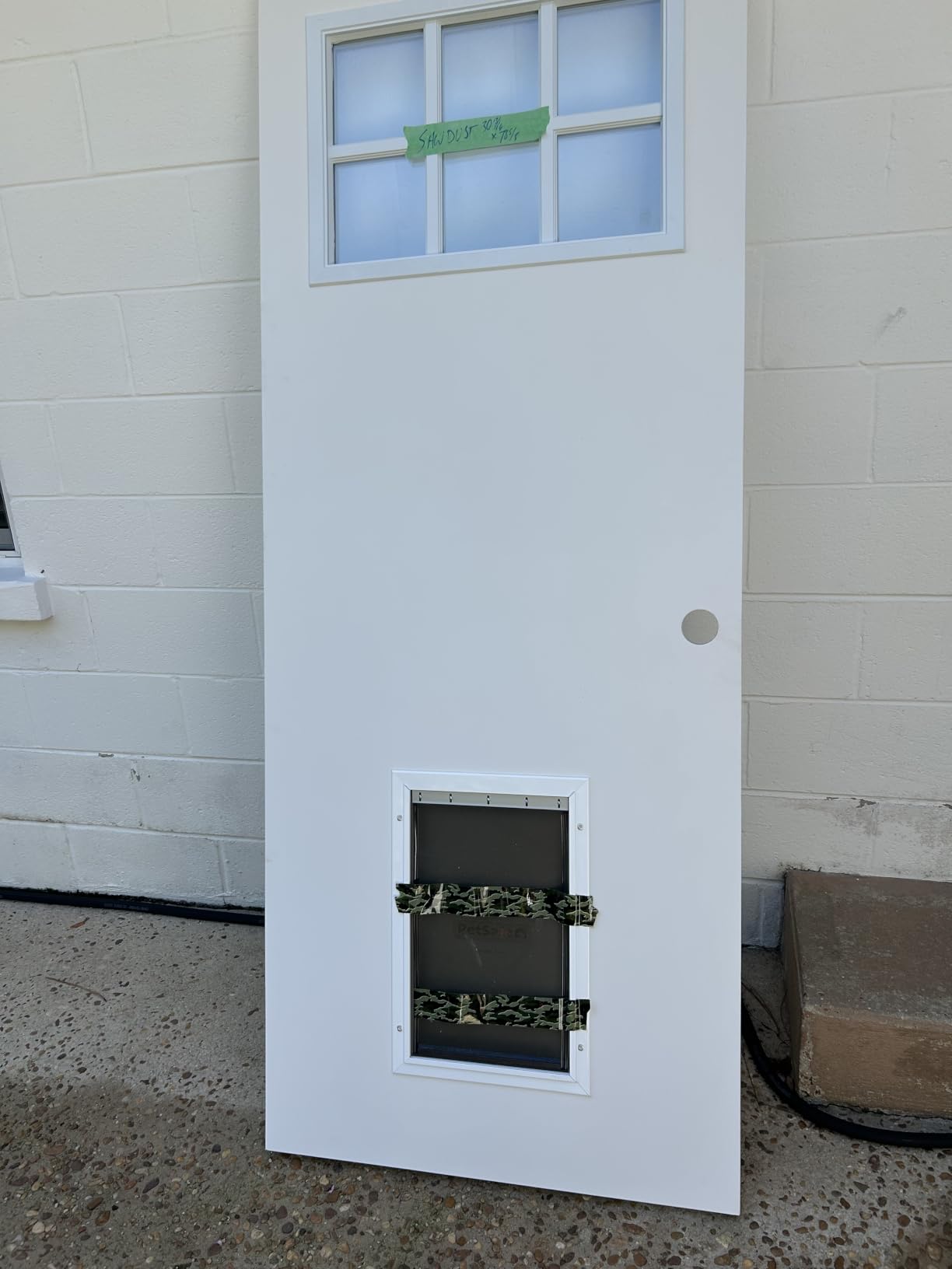 PetSafe Extreme Weather Aluminum Dog Door, 3-Flap Insulated, X-Large | Energy-Efficient, Blocks 3x More Thermal Loss, Reinforced Aluminum Frame, Magnetic Seal on Flap customer photo 2