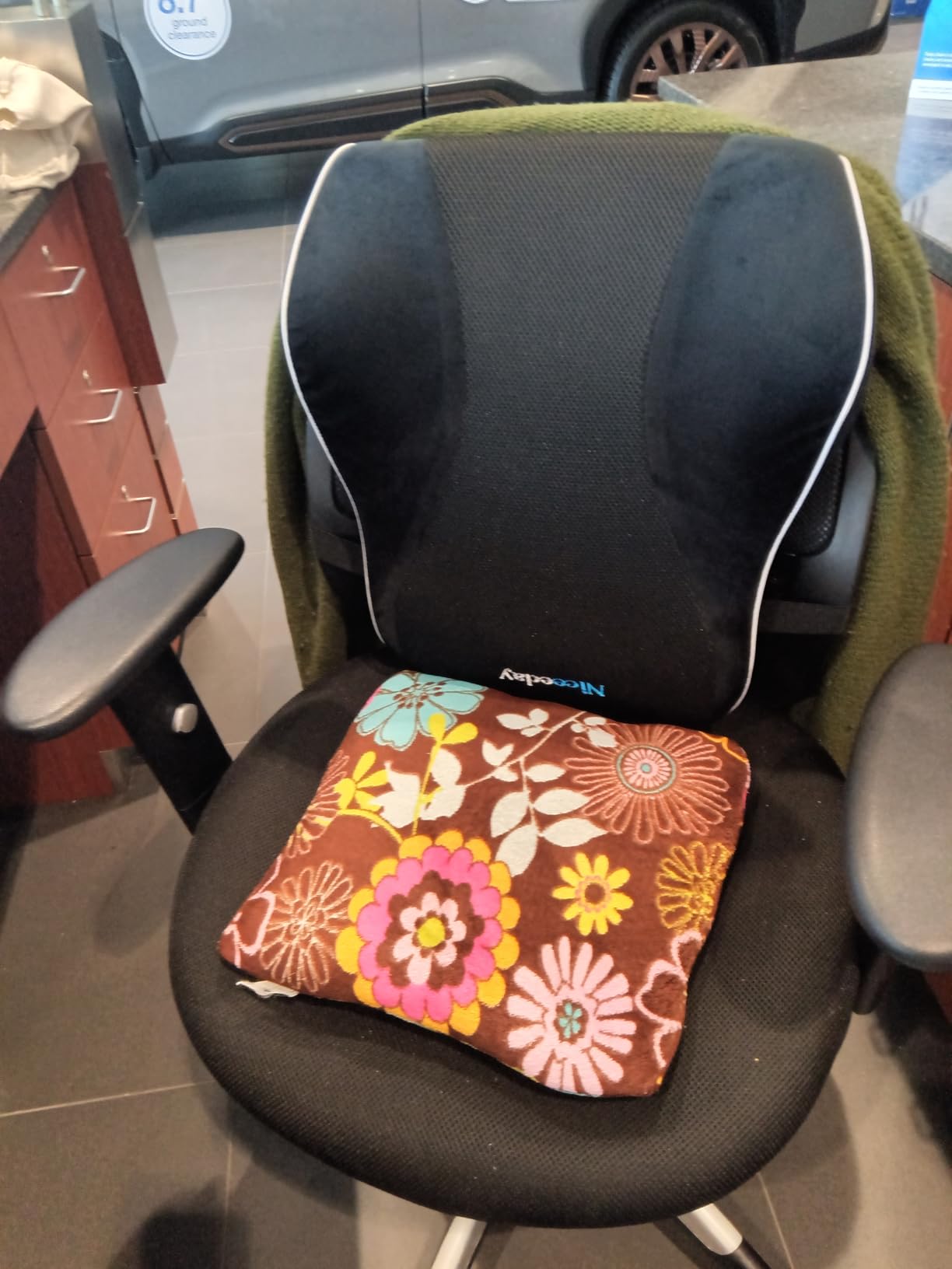 Niceeday Lumbar Support Pillow for Office Chair Car Back Support Pillow, Memory Foam Gaming Chair Desk Chair Back Cushion for Lower Back Pain Relief, Ergonomic Back Rest, Office Home Essentials customer photo 2
