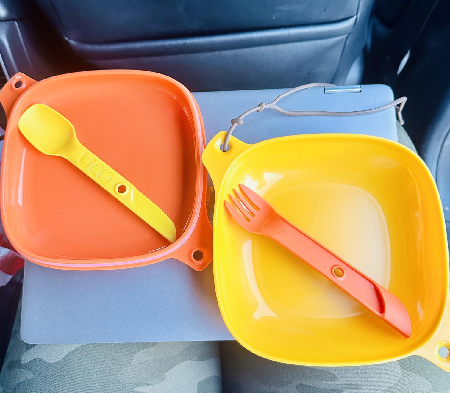 UCO Camping Mess Kit with Bowl, Plate, Collapsible Cup, and Switch Camping Spork customer photo 2