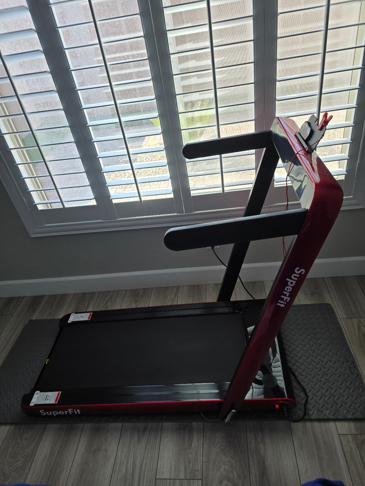 GYMAX Walking Pad, 2.25HP Dual Display Foldable Treadmill for Home with Remote/Smart App Control, Portable Compact Treadmill for Office Under Desk, Folding Running Machine for Small Spaces customer photo 1