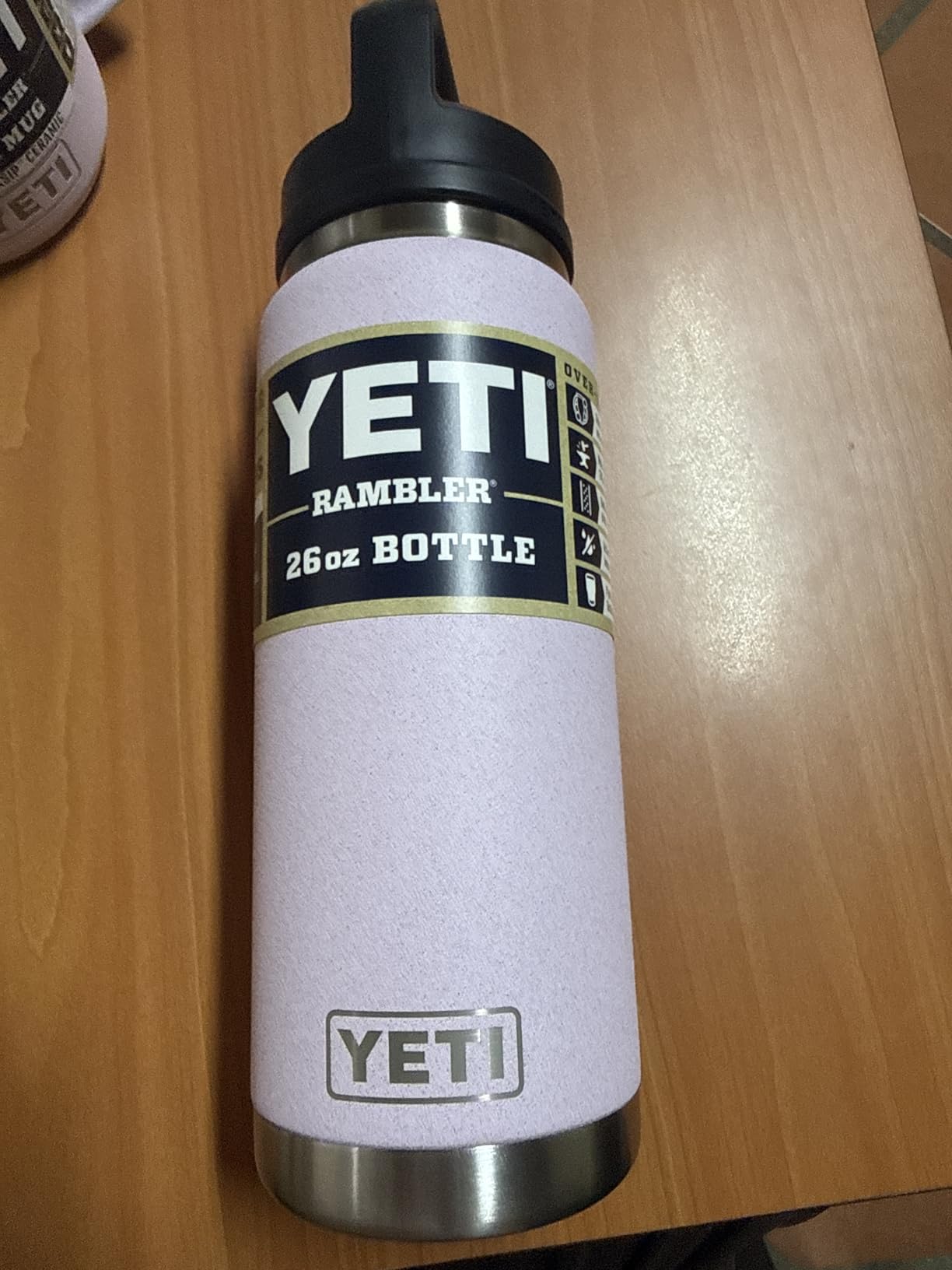 YETI Rambler 26 oz Bottle, Vacuum Insulated, Stainless Steel with Chug Cap, Black customer photo 2