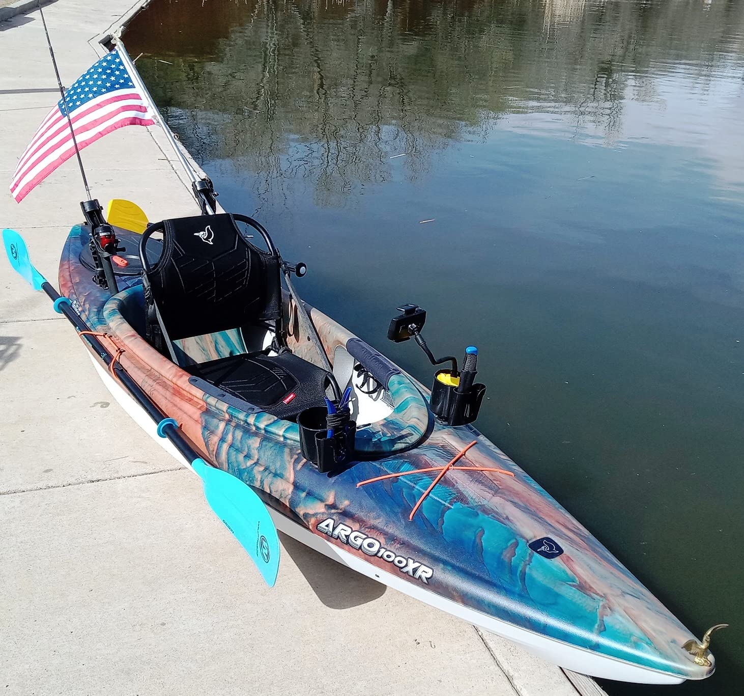 Pelican Argo 100XR - Premium Sit-in Recreational Kayak - Lightweight one Person Kayak - 10 ft customer photo 1