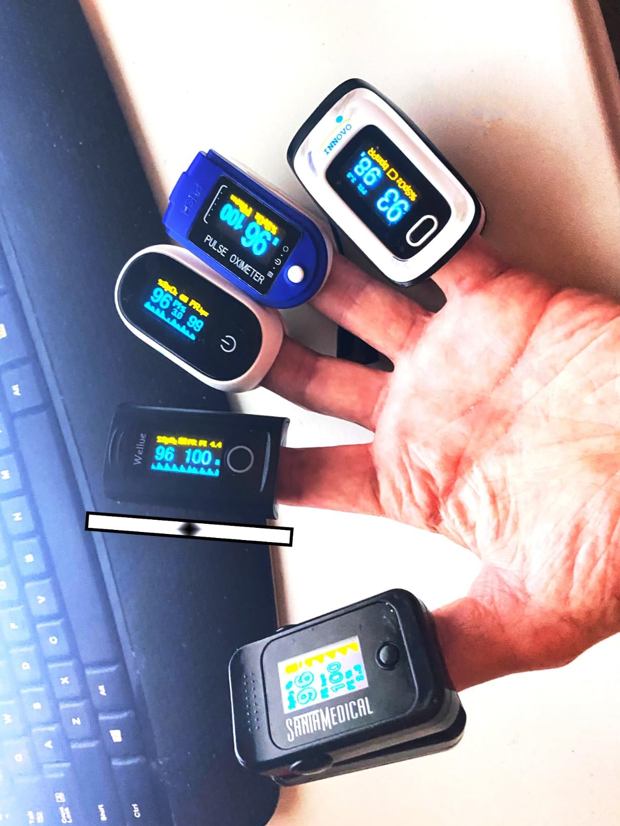 Wellue Bluetooth Pulse Oximeter Fingertip, Blood Oxygen Saturation Monitor with Free APP, Batteries, Carry Bag & Lanyard customer photo 2