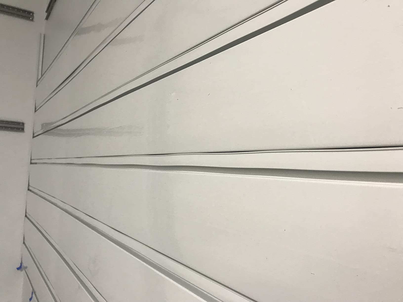 Proslat Garage Storage PVC Slatwall Panel - 2 Packs of 8 ft. x 4 ft. Sections (20 Single Slats which make up 64 sq.ft ) (Light Gray) customer photo 1