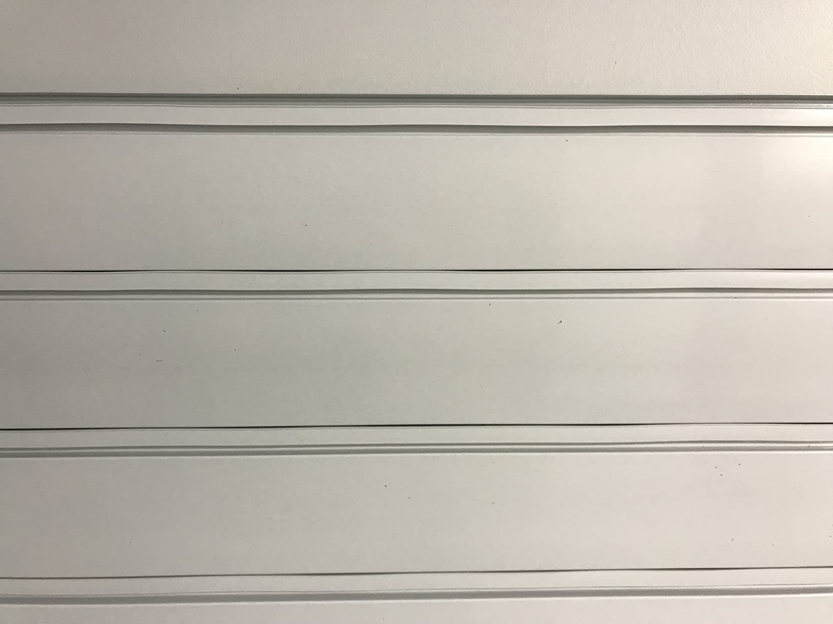 Proslat Garage Storage PVC Slatwall Panel - 2 Packs of 8 ft. x 4 ft. Sections (20 Single Slats which make up 64 sq.ft ) (Light Gray) customer photo 2