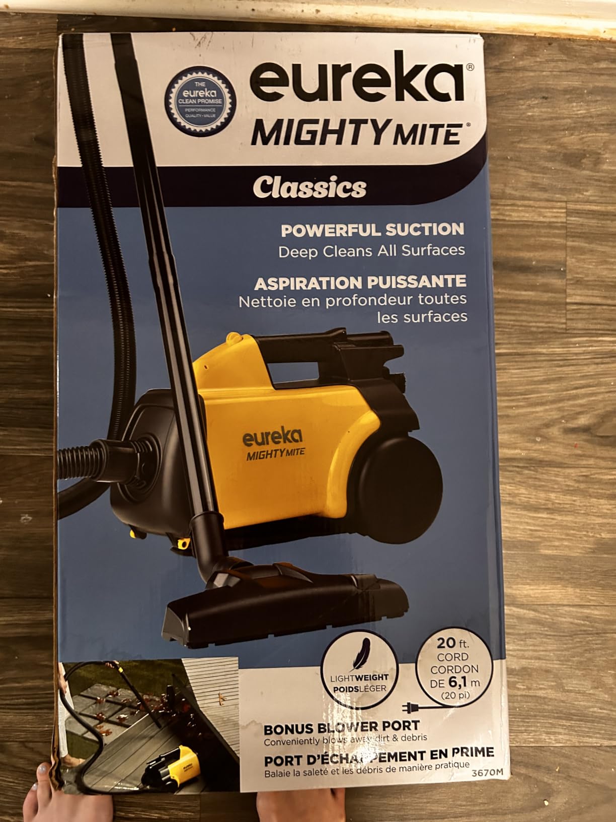 Eureka 3670M Canister Cleaner, Lightweight Powerful Vacuum for Carpets and Hard Floors, w/ 5bags,Yellow customer photo 1