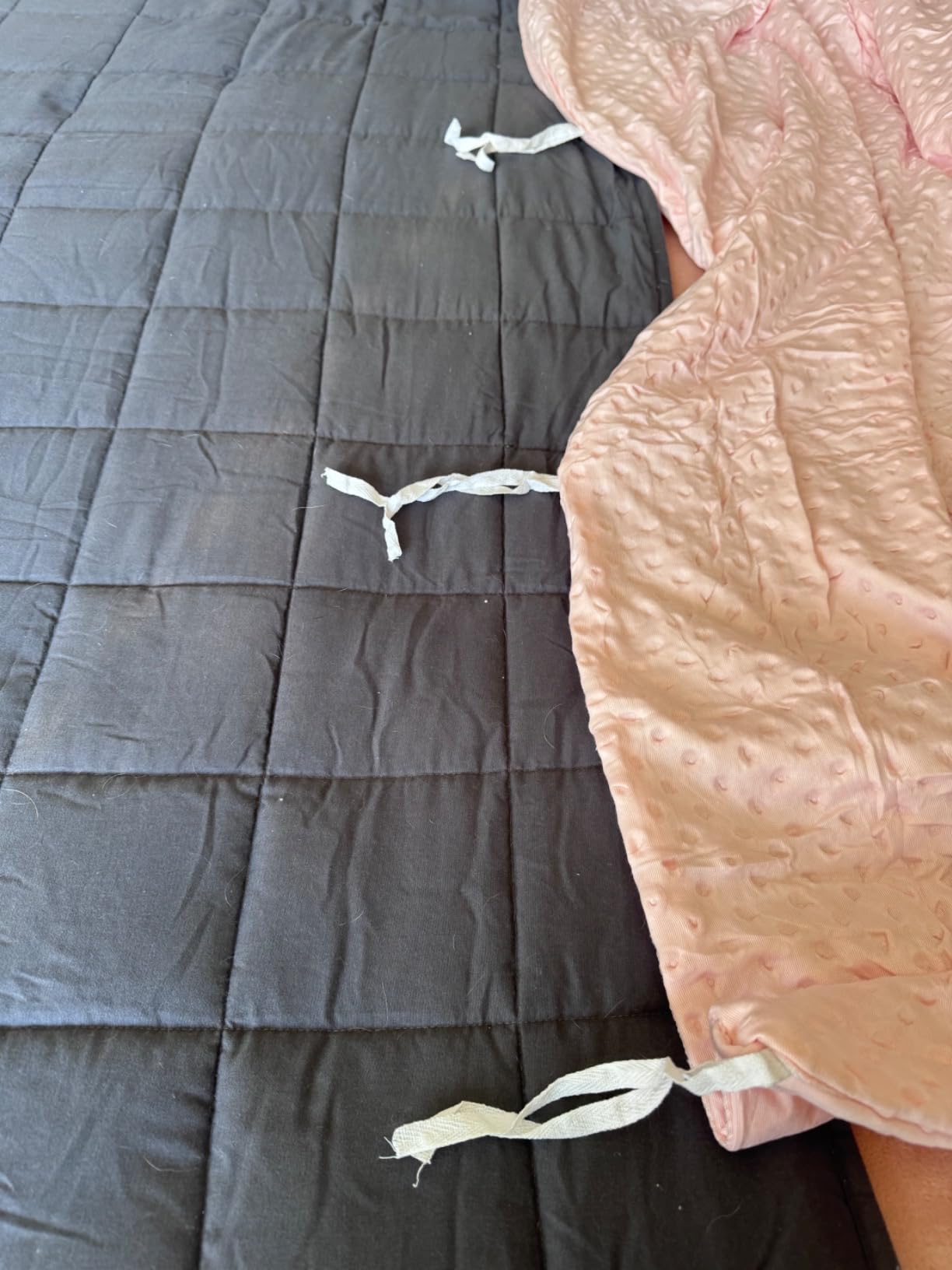 Acdyion Weighted Blanket Cover 48x72, Teal Minky Dot & Fleece Removable Duvet Cover with 12 Ties, Washable Fabric for 48x72 Weighted Blankets customer photo 1