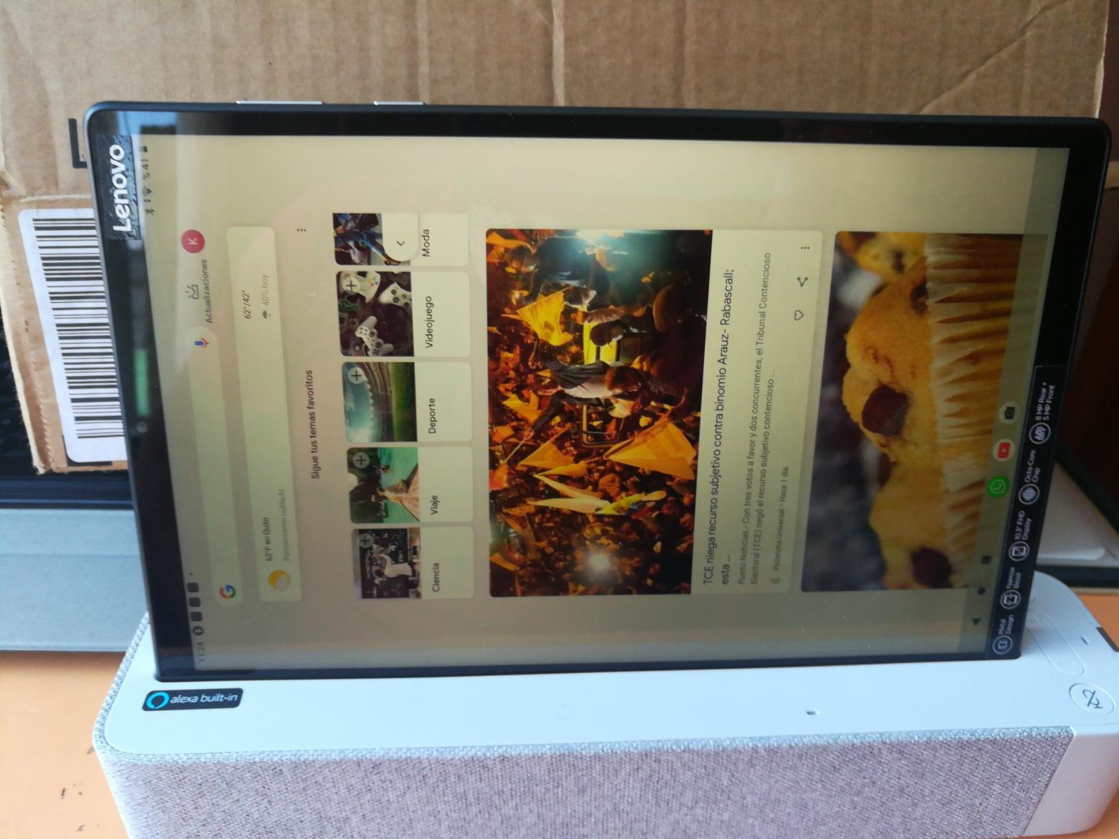 Lenovo Smart Tab M10 Plus, FHD Android Tablet, Alexa-Enabled Smart Device, Octa-Core Processor, 128GB Storage, 4GB RAM, WiFi, Bluetooth, Platinum Grey customer photo 2