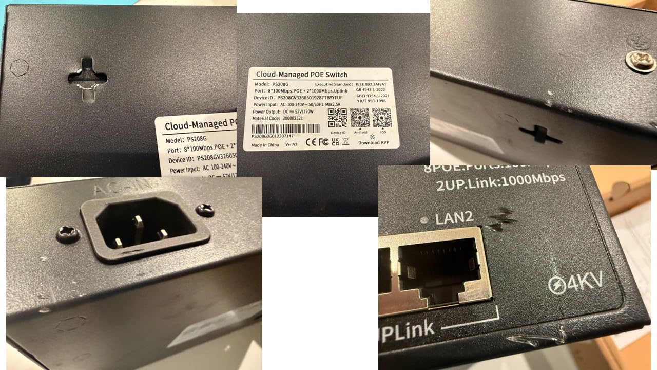 STEAMEMO PoE+ Switch, 8 Port Managed PoE Ethernet Switch(8 POE Ports +2 Uplink),120W Built-in Power, Support VLAN, QoS, Fanless Metal, Plug & Play (Desktop/Wall Mount) customer photo 1