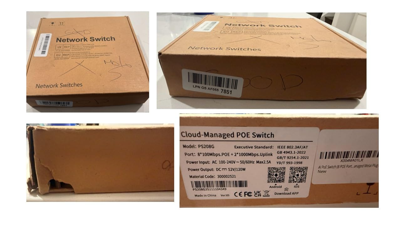 STEAMEMO PoE+ Switch, 8 Port Managed PoE Ethernet Switch(8 POE Ports +2 Uplink),120W Built-in Power, Support VLAN, QoS, Fanless Metal, Plug & Play (Desktop/Wall Mount) customer photo 2