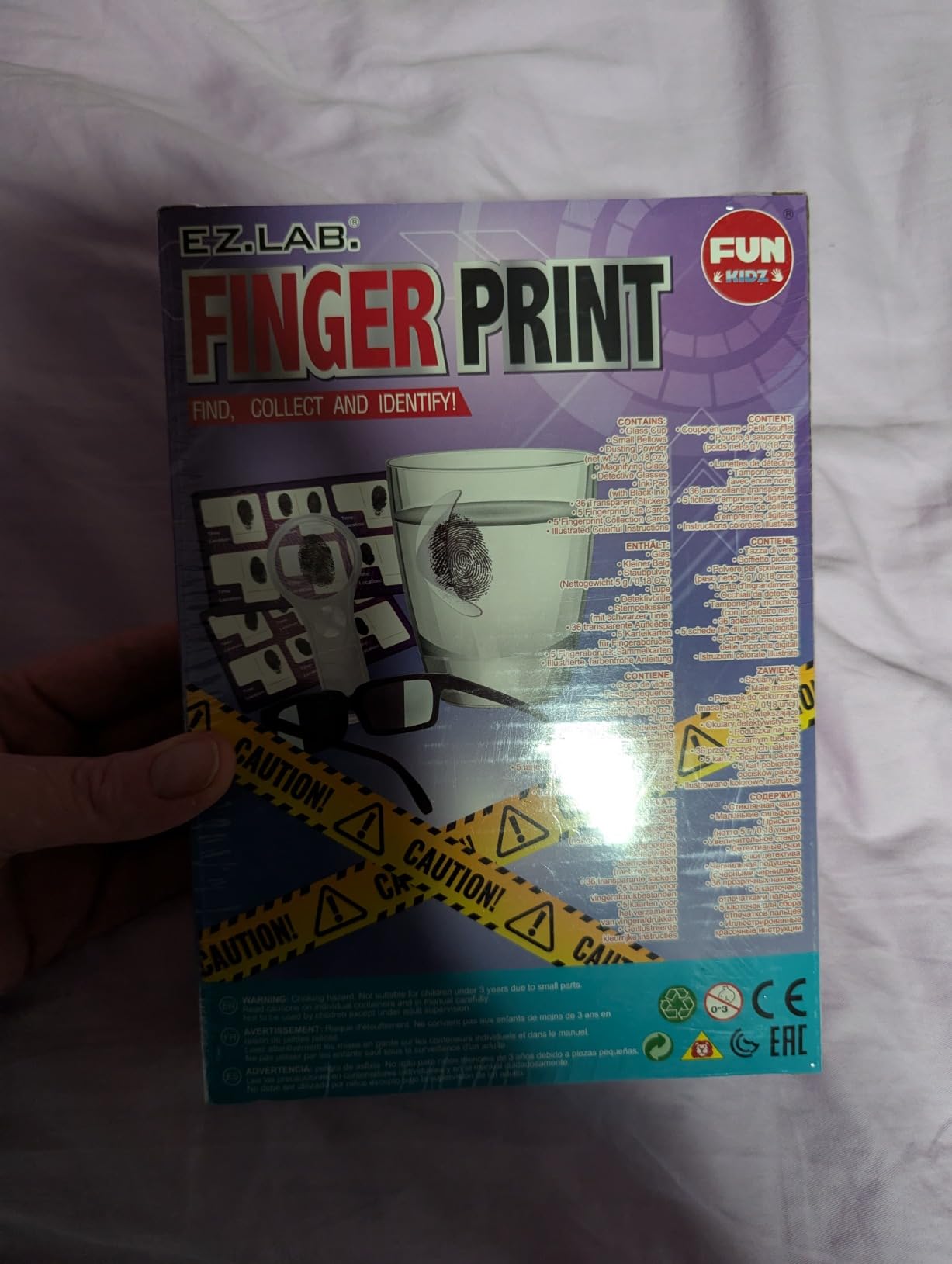 Detective Fingerprint Kit for Kids Ages 8-12, FunKidz Spy Gear Pretend Play STEM Science Kit Project with Crime Scene Investigations Educational Class Tools for Boys Girls customer photo 2