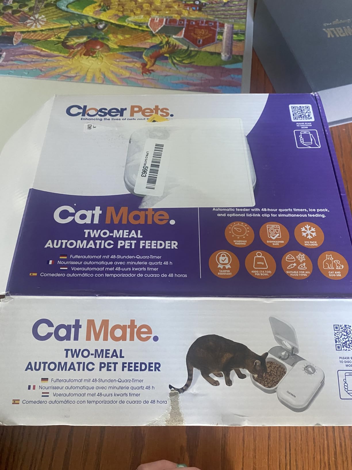 Cat Mate C200 Automatic 2 Meal Pet Feeder with Timer for Cats & Small Dogs customer photo 2