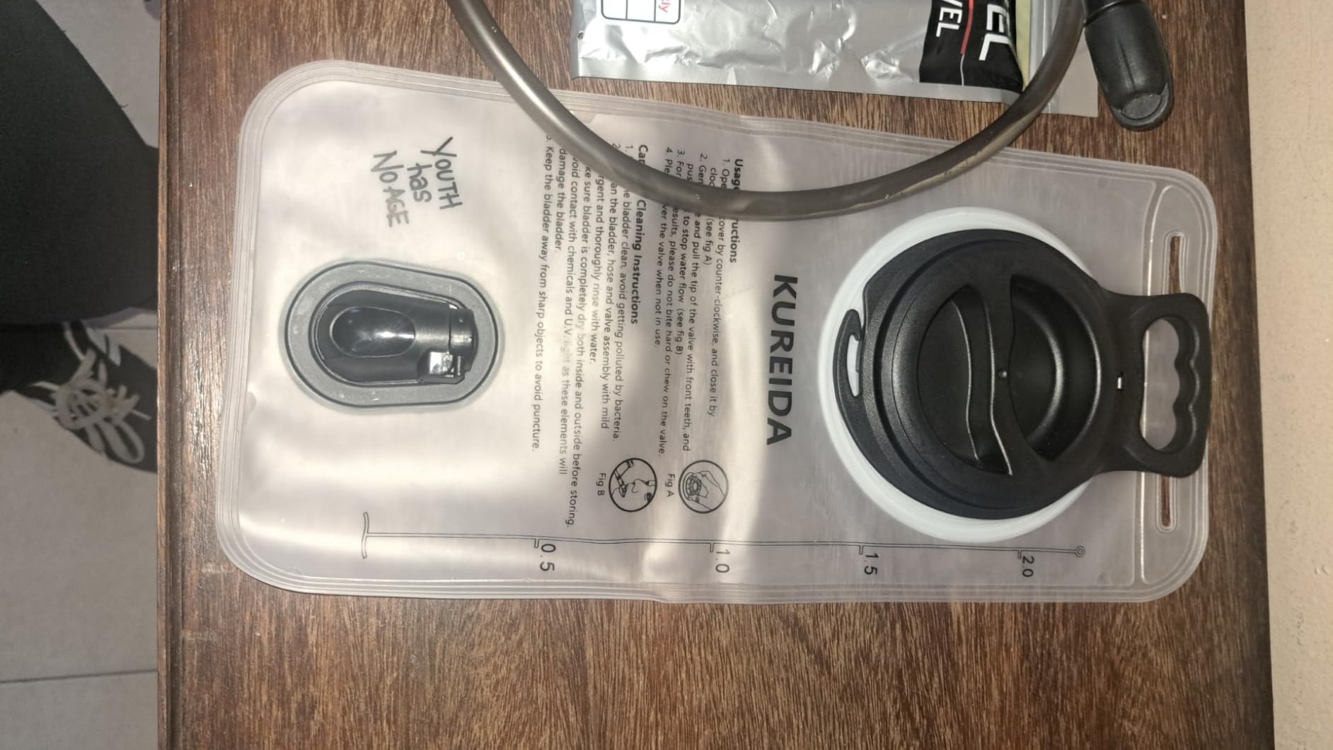 KUREIDA Hydration Bladder 2L-3L,Leak Proof Water Reservoir,BPA Free,Wide Opening, Military Water Bladder Combined with Hydration Backpacks for Biking Hiking Running Camping Climbing. customer photo 2