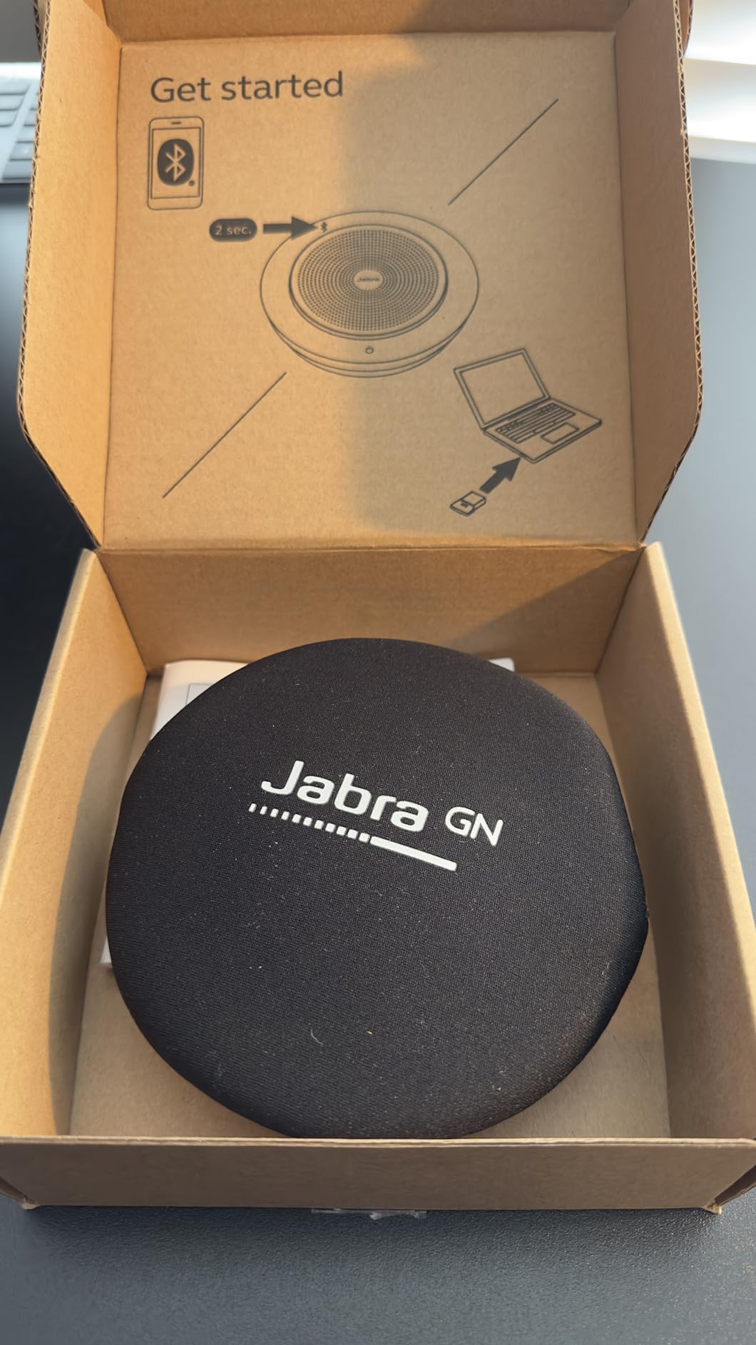 Jabra Speak 750 UC Wireless Bluetooth Speakerphone with Link 370 USB Adapter – Portable Conference Speaker for Holding Meetings Anywhere with Premium Audio - Certified for Zoom & Google Meet customer photo 1