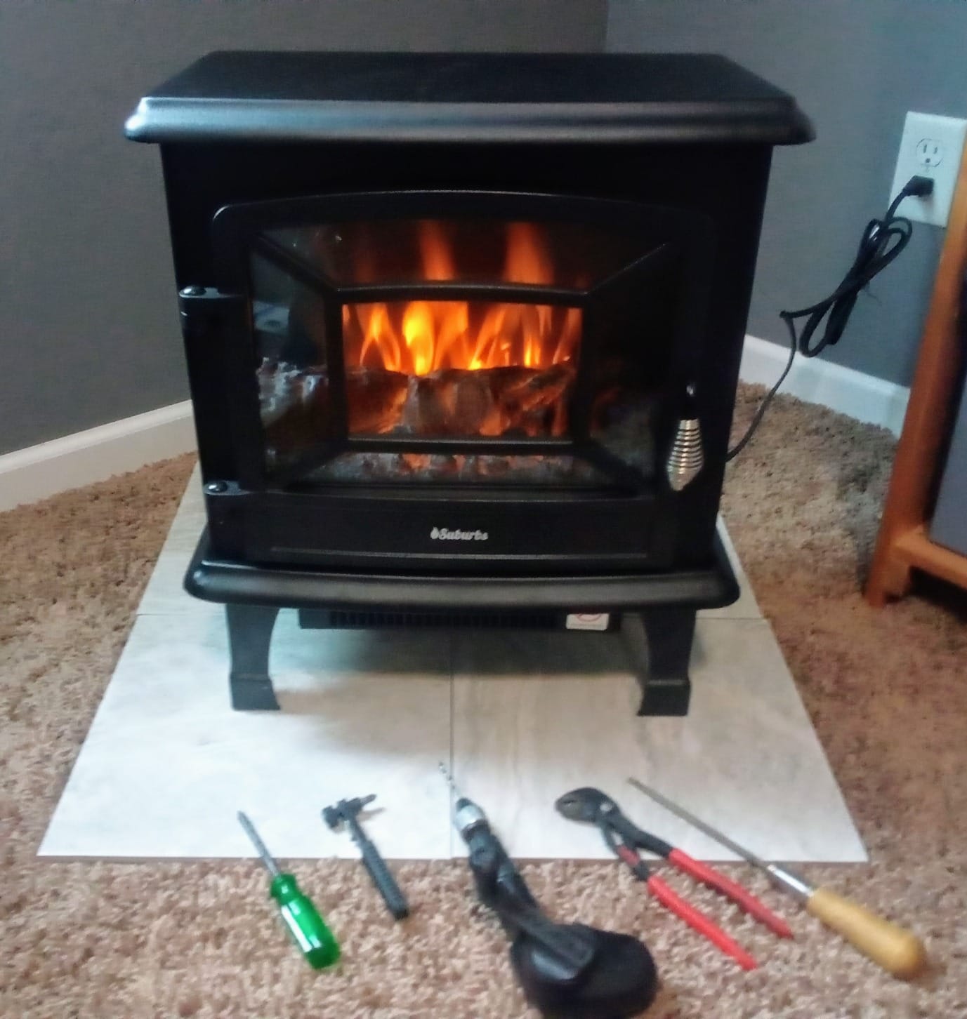 TURBRO Suburbs TS25 Electric Fireplace Infrared Heater - 25