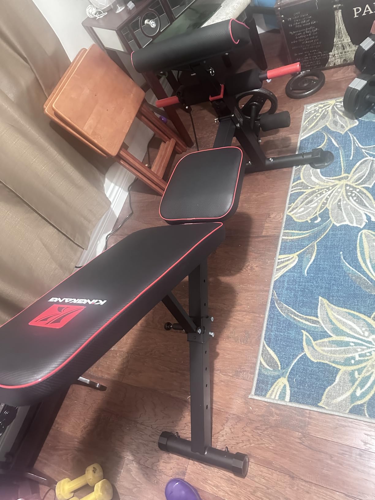 K KiNGKANG Adjustable Weight Bench, Foldable Home Gym, 1050lbs Capacity customer photo 1