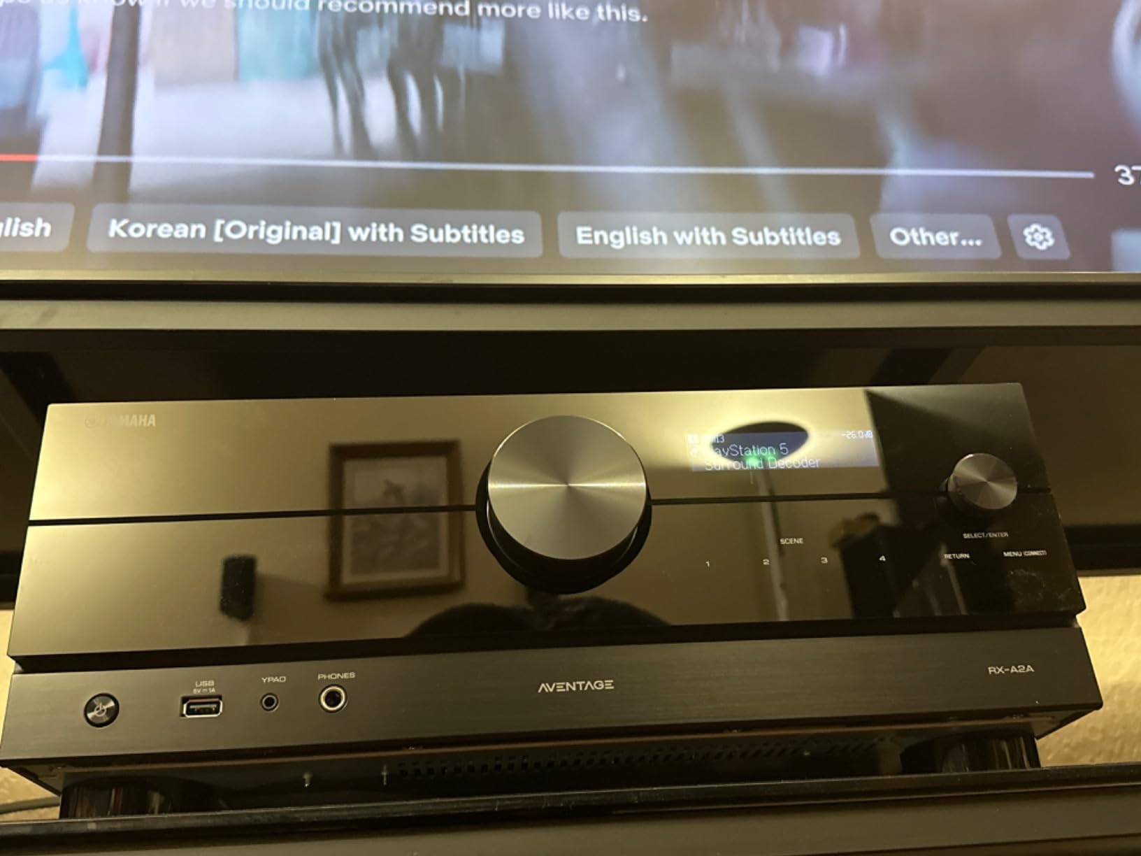 Yamaha RX-A2A AVENTAGE 7.2-Channel AV Receiver – 8K and 4K/120 HDMI, eARC, Dolby Atmos, DTS:X, Wi-Fi, Bluetooth, MusicCast customer photo 2
