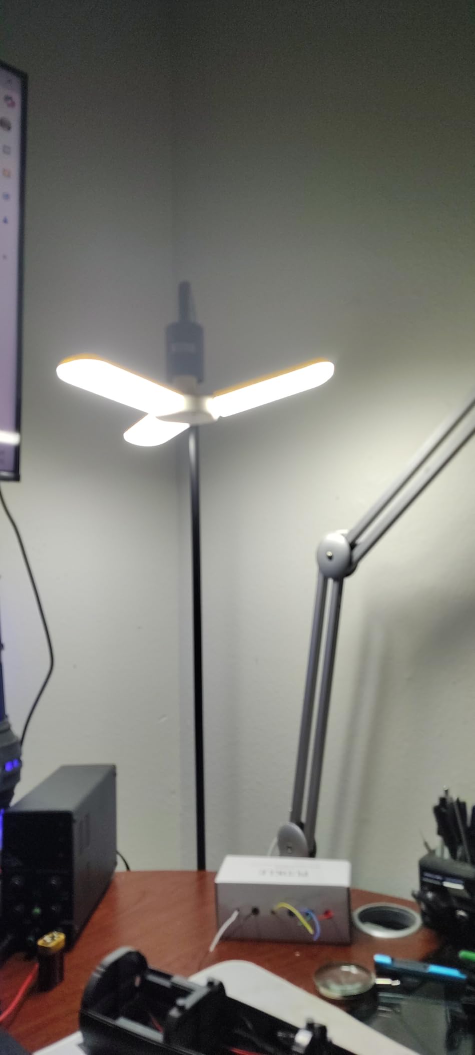 BoostArea Floor Lamp, Industrial Floor Lamp, 63 Inch Standing Lamp, E26 Socket, On/Off Footswitch, Whole Metal, ETL Listed, Modern Small Lamp for Bedroom, Living Room, Minimalist, Vintage, Mid Century customer photo 2