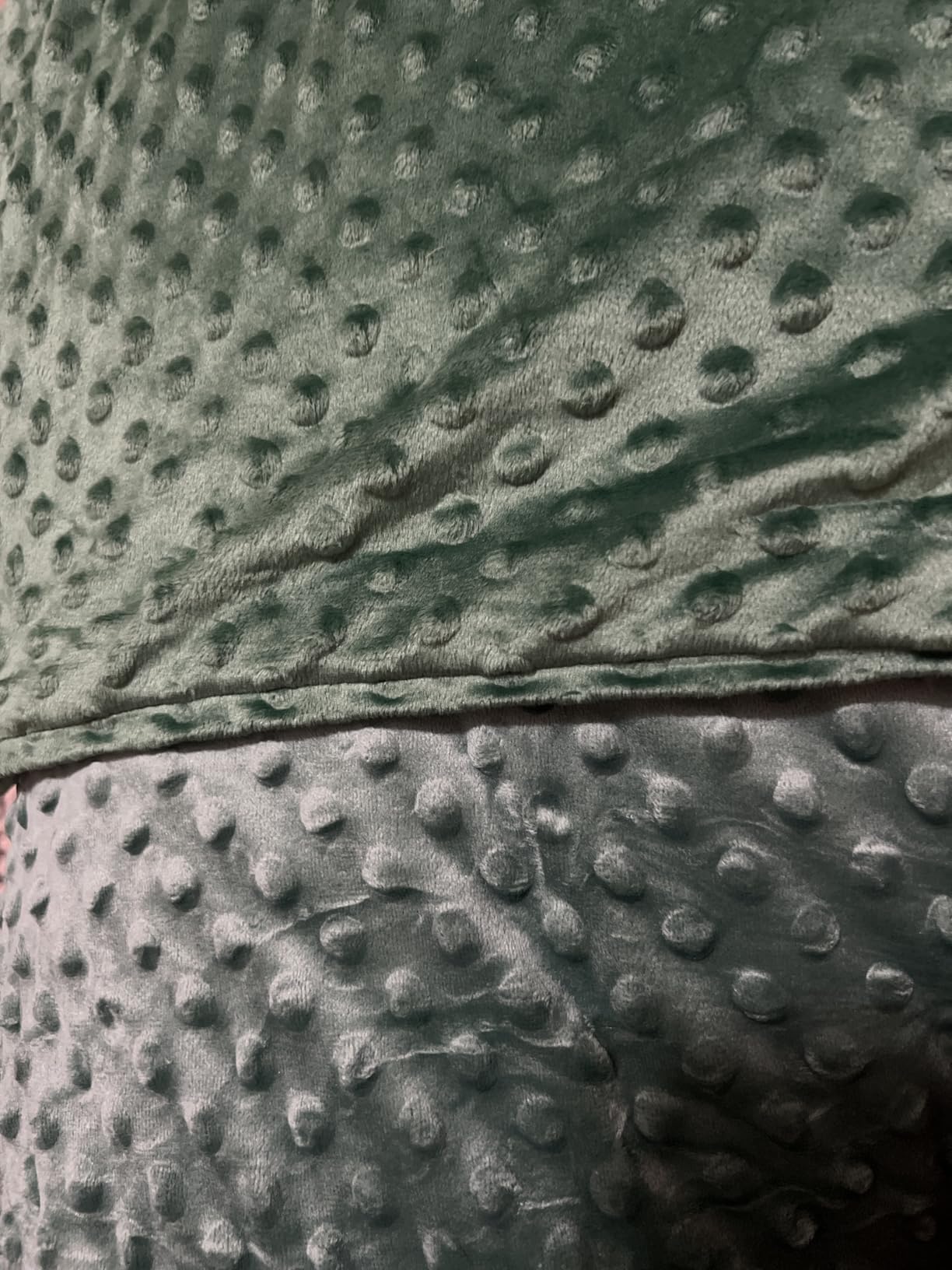 TONGDADA Weighted Blanket Cover (Dark Green Minky Dot, 60''x80'' Duvet Cover) customer photo 1