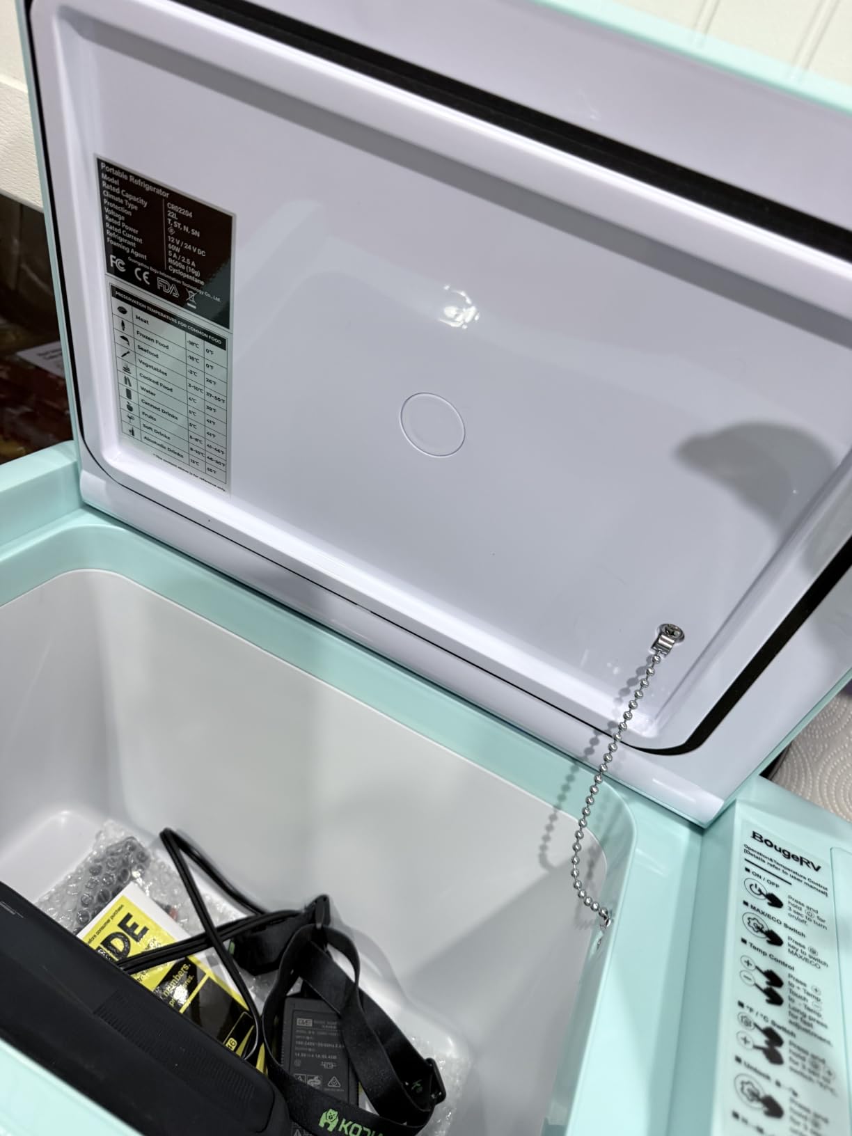 BougeRV 12v refrigerator 23 Quart, -8℉~50℉ Portable Freezer for Car, Grey | No Ice Needed, Use as Fridge or Freezer, Fast 15-Min Cool to 32°F, 12/24V DC, 110V AC, Electric Cooler for Camping, Road Trip customer photo 2