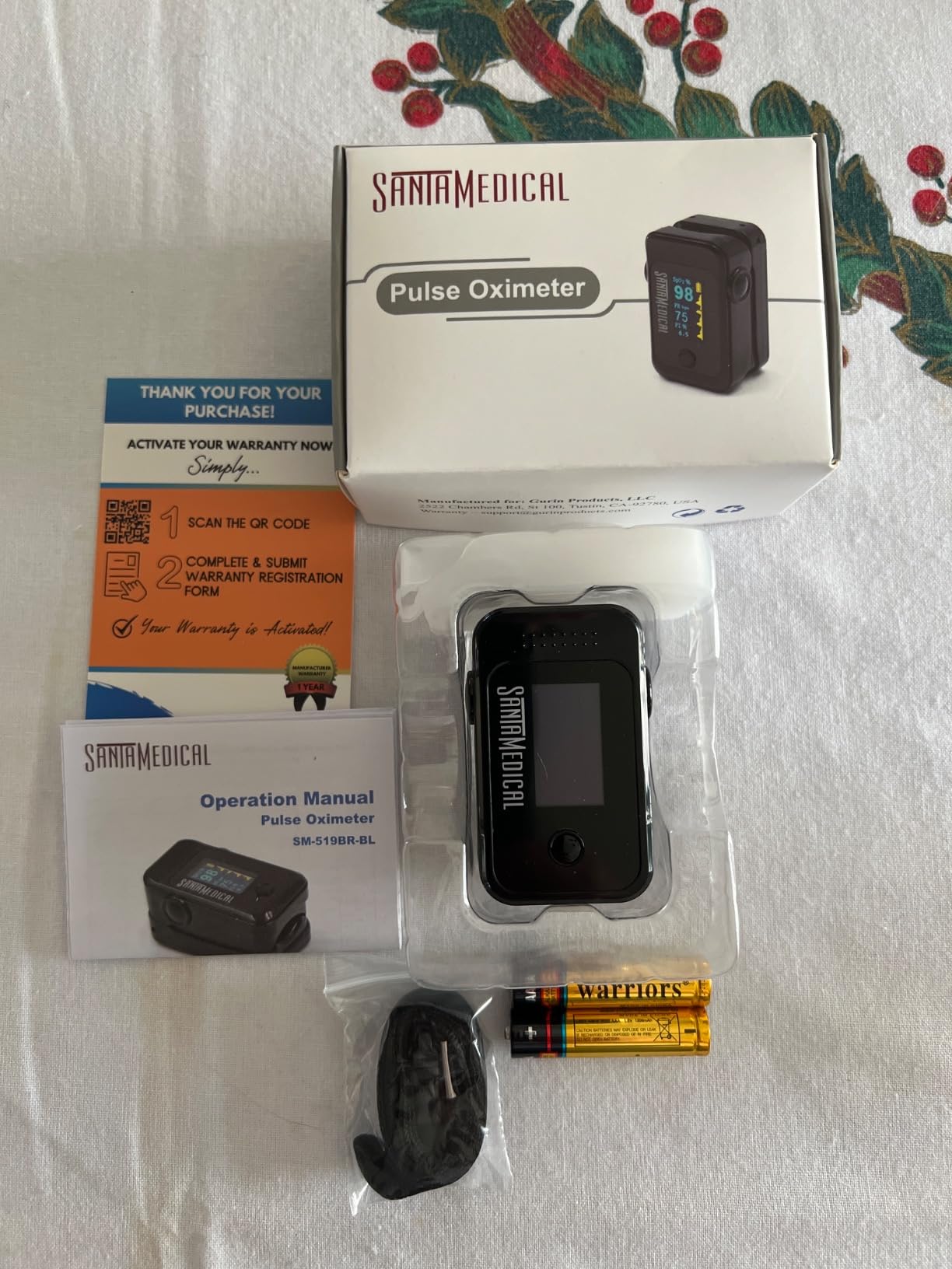 Santamedical Dual Color OLED Pulse Oximeter Fingertip Monitor (SpO2) | Blood Oxygen Saturation Monitor with Case, Batteries and Lanyard customer photo 2