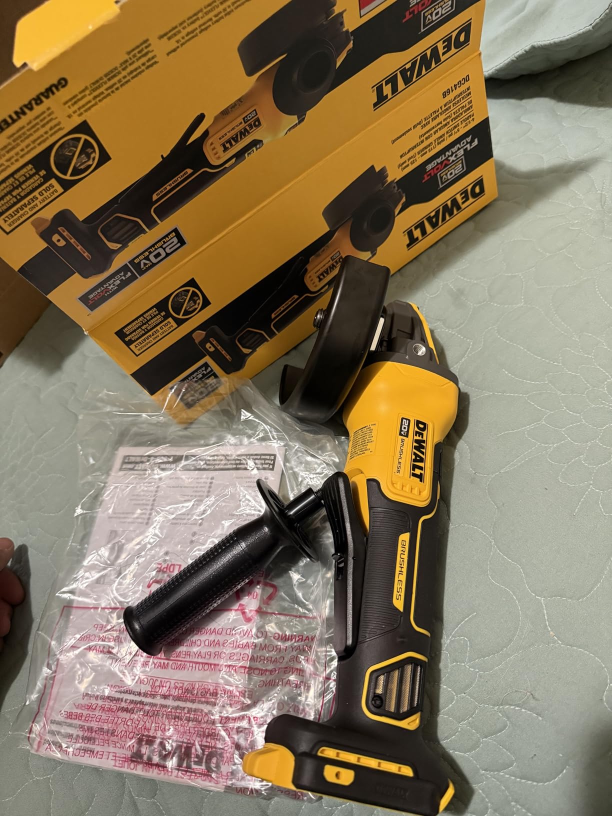 DEWALT FLEXVOLT ADVANTAGE 20V MAX* Angle Grinder, Paddle Switch, 4-1/2-Inch to 5-Inch, Tool Only (DCG416B) | 4-1/2-Inch to 5-Inch, Tool Only (DCG416B) customer photo 2