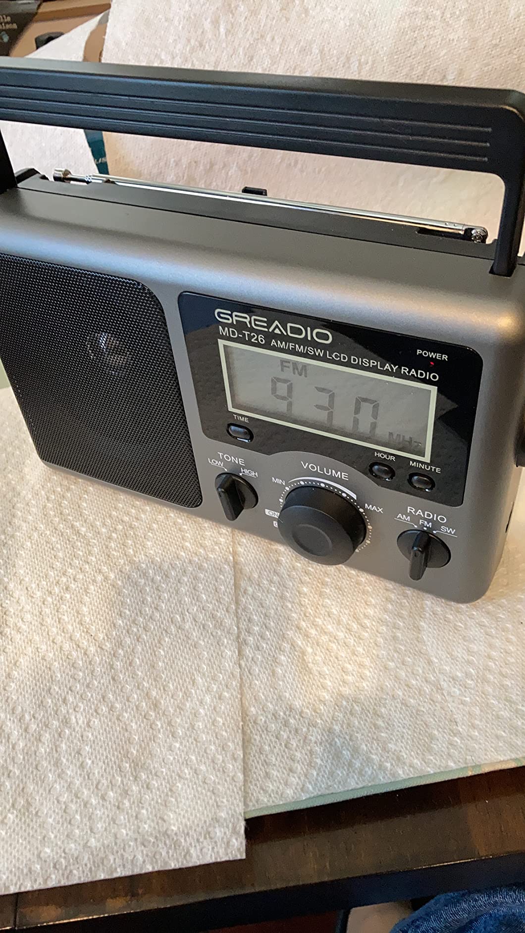 Greadio Portable Shortwave Radio, Radios Portable AM FM Transistor Radio | Best Reception for Home, Digital Display/Time Setting/Battery Operated/AC Power, Big Speaker, Earphone Jack for Gift, Elder customer photo 1