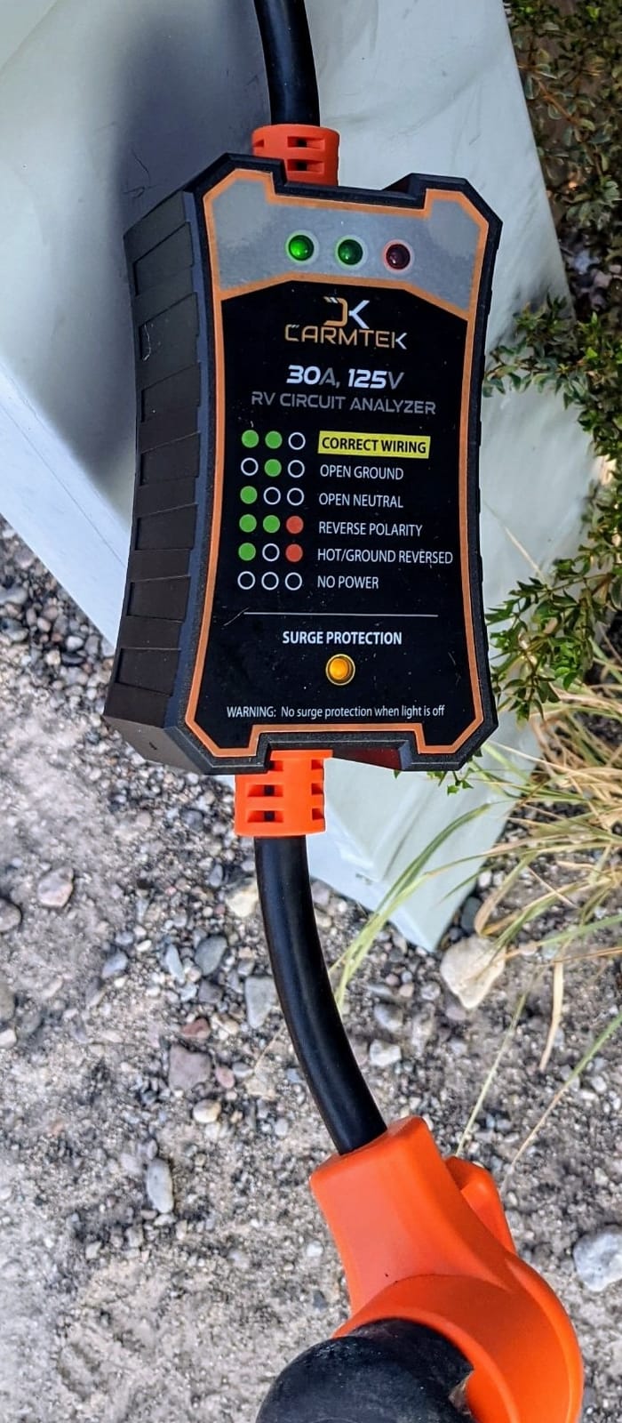 CARMTEK RV Surge Protector 30 Amp - RV Circuit Analyzer with Integrated Smart 30 Amp Surge Voltage Protection with Grip Handles customer photo 2