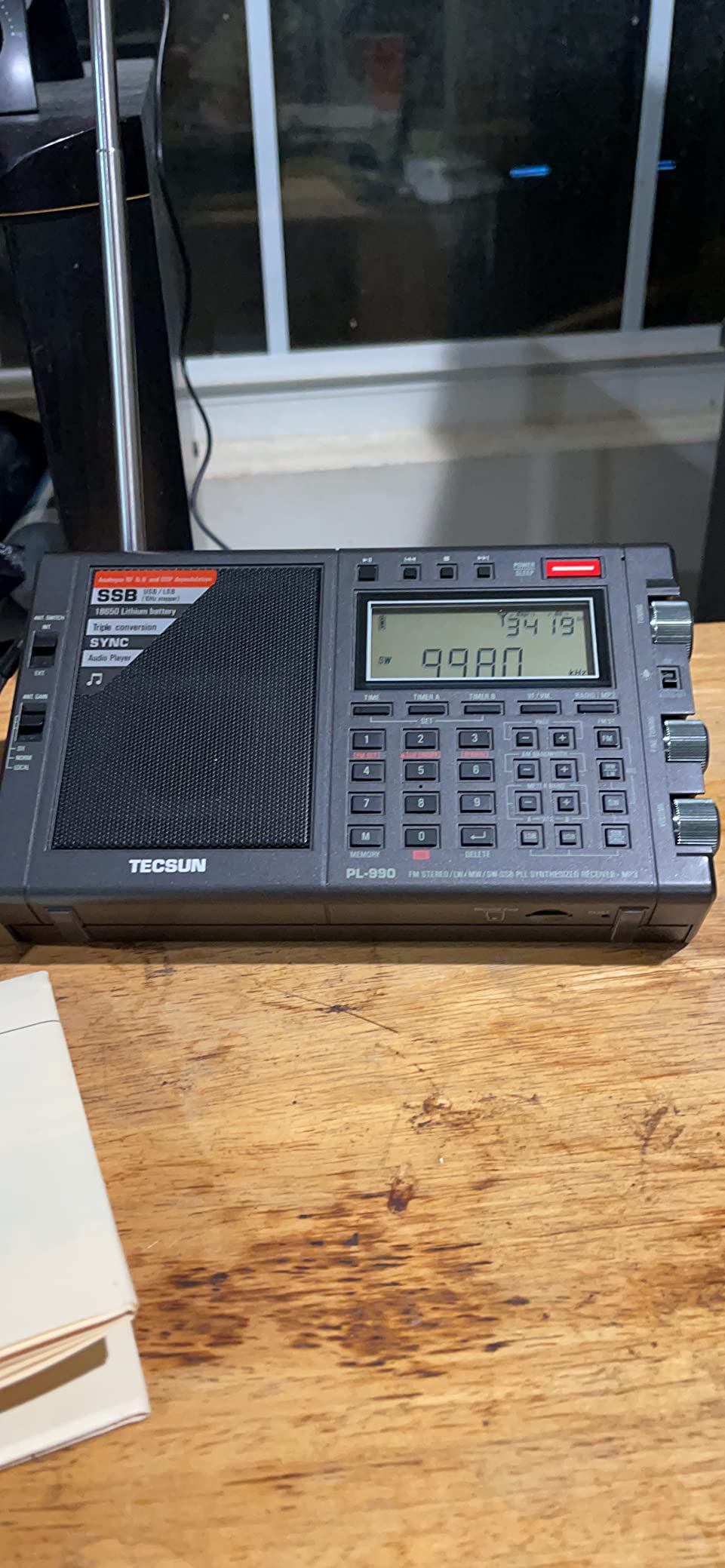 Tecsun PL990 Digital Worldband AM/FM Shortwave Longwave Radio with Single Side Band Reception & MP3 Player, Matte Black customer photo 2