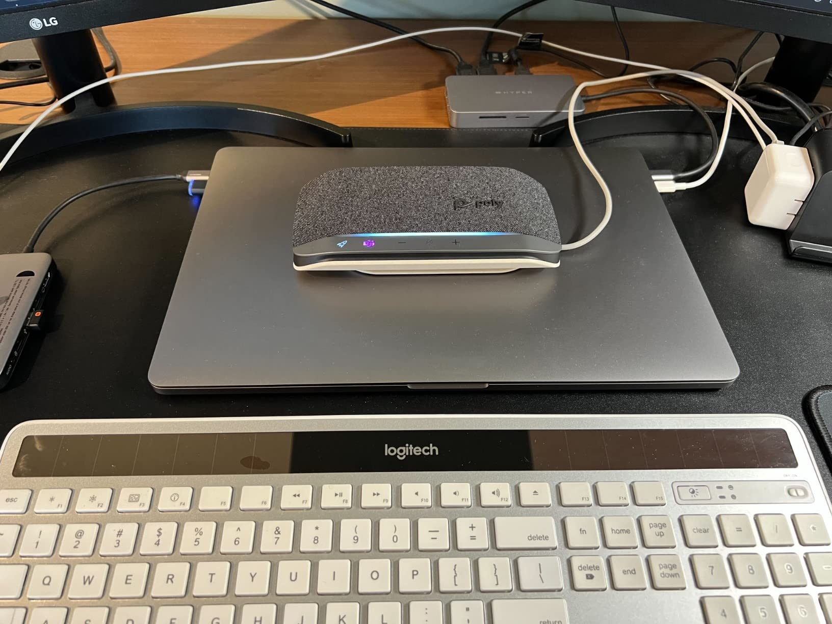 Poly - Sync 20+ Bluetooth Speakerphone (Plantronics) - Personal Portable Speakerphone - USB-C Bluetooth Adapter - Connect to Your PC/Mac/Cell Phone - Works with Teams (Certified), Zoom & More customer photo 1