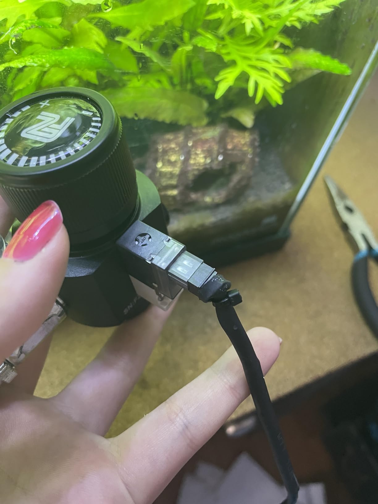 FZONE Aquarium CO2 Regulator Mini Series V3.0 Dual Stage with DC Solenoid and Bubble Counter Check Valve Compatible Paintball Tank CGA320 CO2 Cylinde customer photo 1