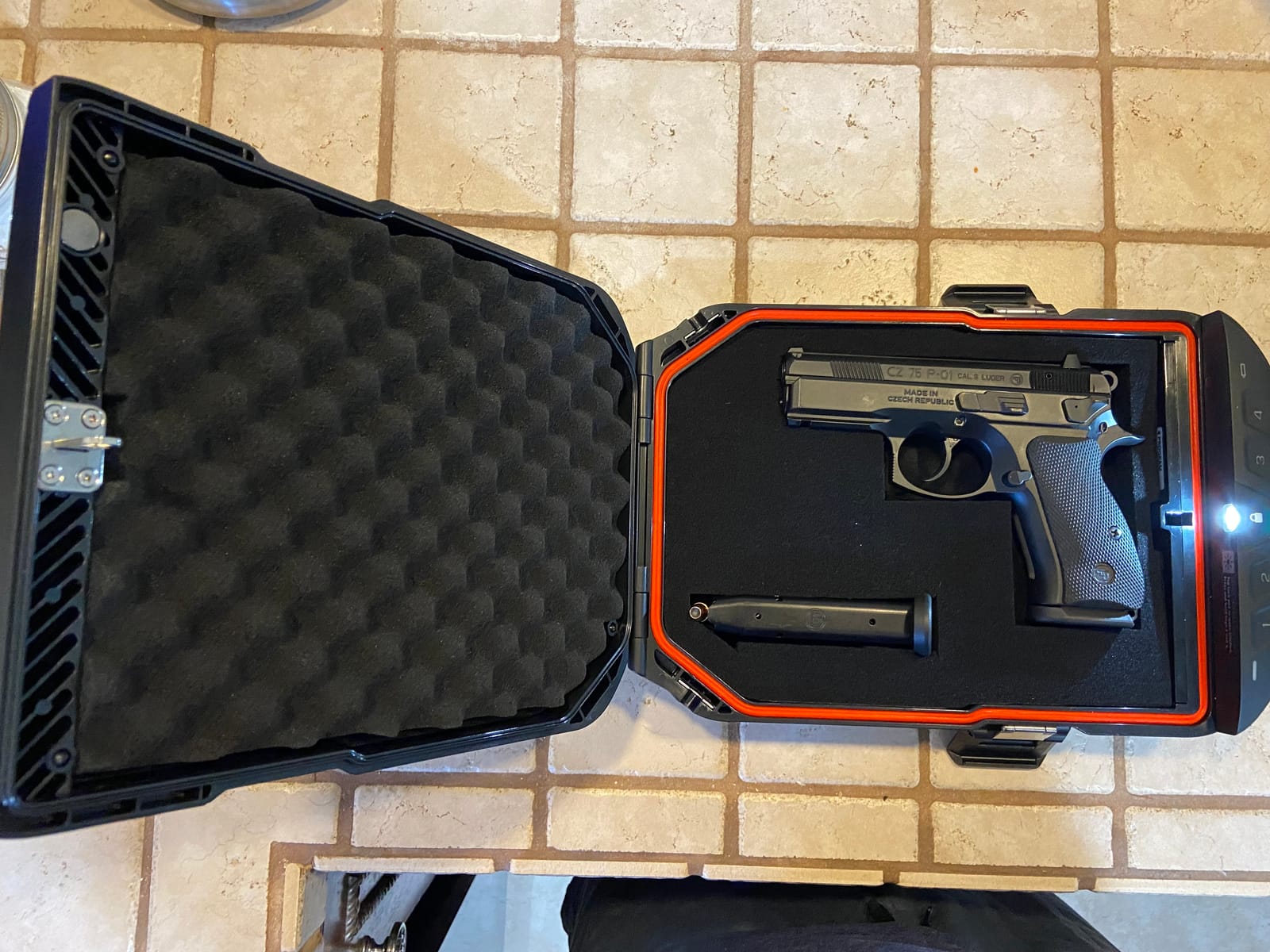 VAULTEK LifePod 20 Full-Size Lockable Weatherproof Case with Built-in Lock, Steel Security Cable, & TSA Handgun Case or Car Safe, Portable Travel Pistol Safe/Covert Black customer photo 1