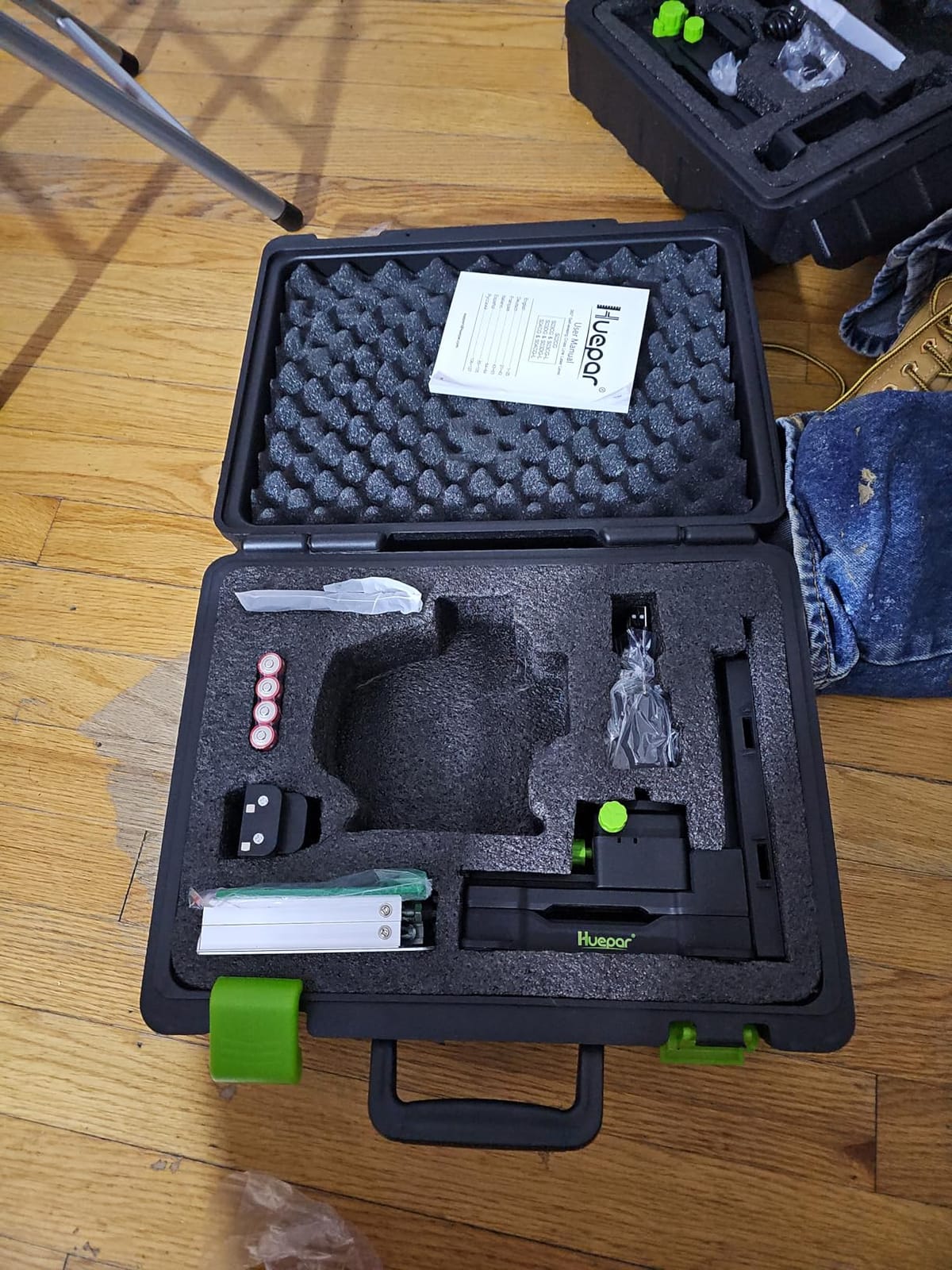 Huepar Laser Level 360 Self Leveling, S04CG 4x360° Green 4D Cross Line Laser with LCD Screen, Bluetooth Outdoor Pulse Mode, Remote Control, Rechargeable 16 Lines Laser Tool for Construction/Tile/Floor customer photo 2