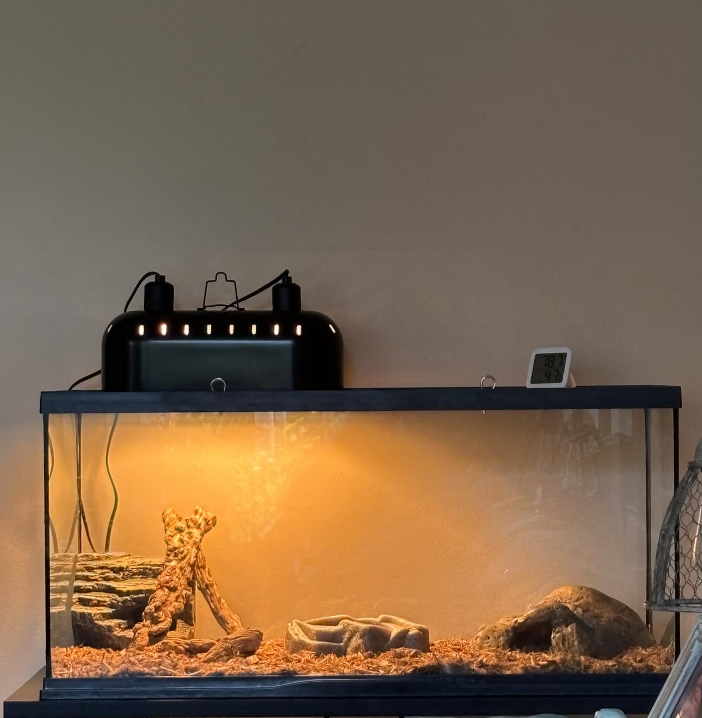 DXOPHIEX 15inch Dual Reptile Light Fixture Dual Reptile Heat Lamp customer photo 1