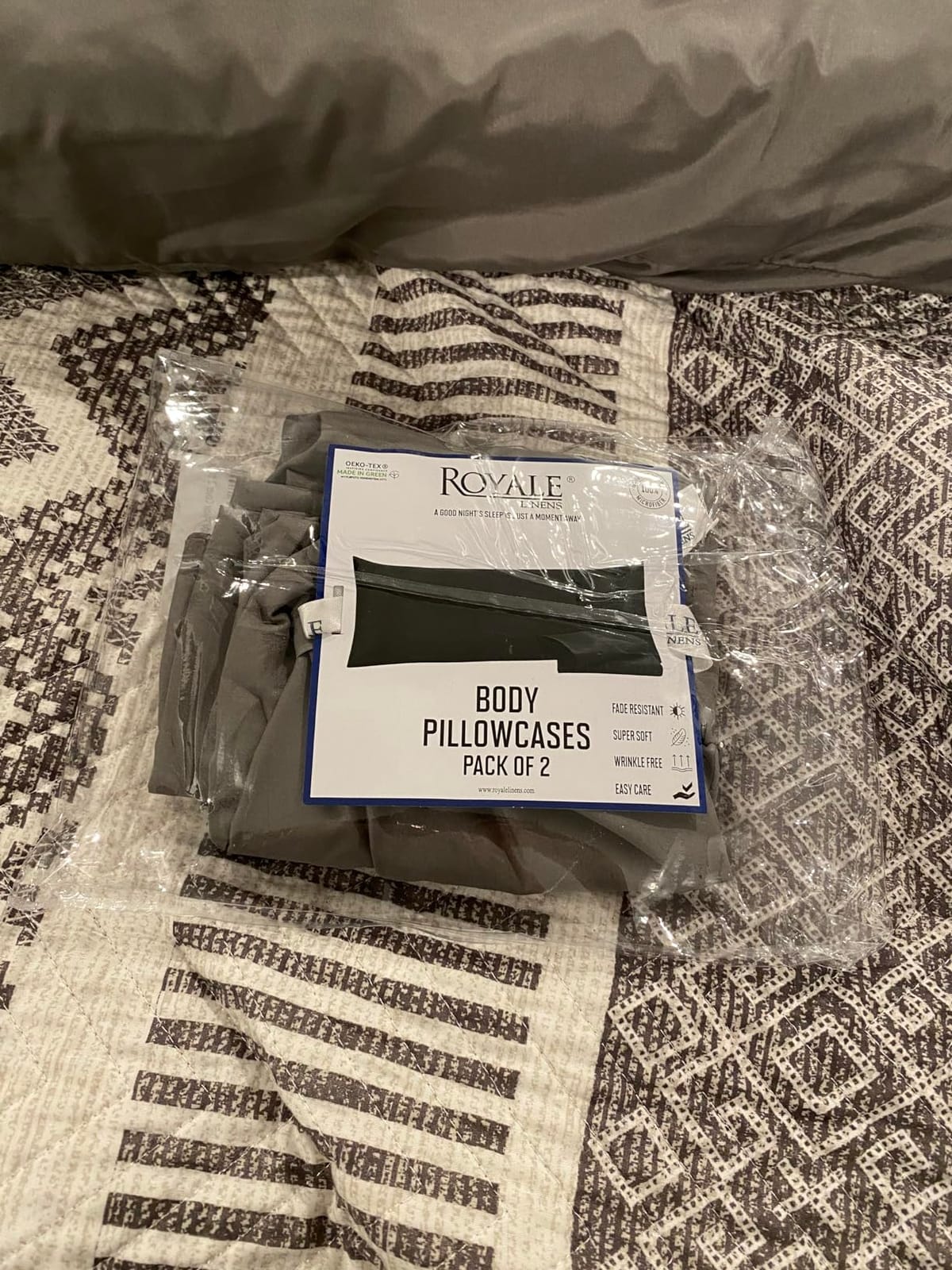 Royale Linens Microfiber Standard Size Pillow Shams Set of 2 - Silver Shams | 20x26 Inches Pillow Covers with Back Overlap Closure, Ultra-Soft, Cooling & Breathable Sham, Wrinkle Free, OEKO-TEX Certified customer photo 2