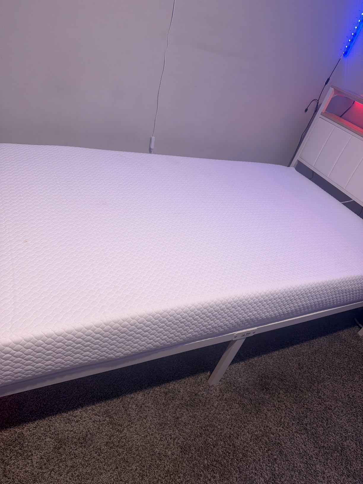 FDW | 8 Inch Twin Mattress | Medium Firm | Gel Memory Foam | White customer photo 2