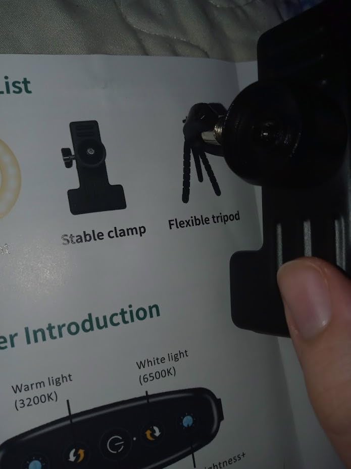 Video Conference Lighting Kit, Ring Light Clip on Laptop Monitor with 5 Dimmable Color & 5 Brightness Level for Webcam Lighting/Zoom Lighting/Remote Working/Self Broadcasting and Live Streaming, etc. customer photo 1
