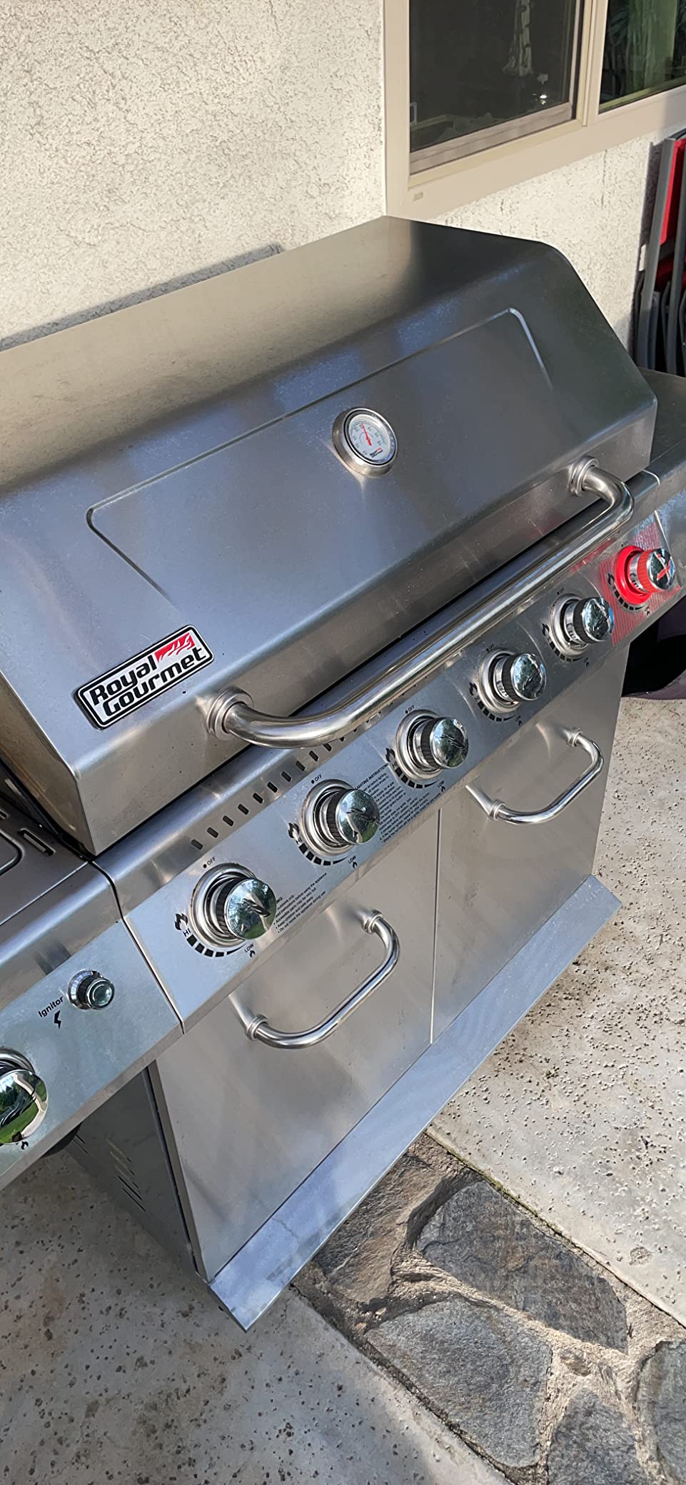 Royal Gourmet GA6402S 6-Burner Propane Gas Grill with Side Burner, Silver | Totaling 74,000 BTU of Cooking Power | Cabinet Style Outdoor BBQ Grill | for Barbecue Grilling & Backyard Cooking customer photo 2
